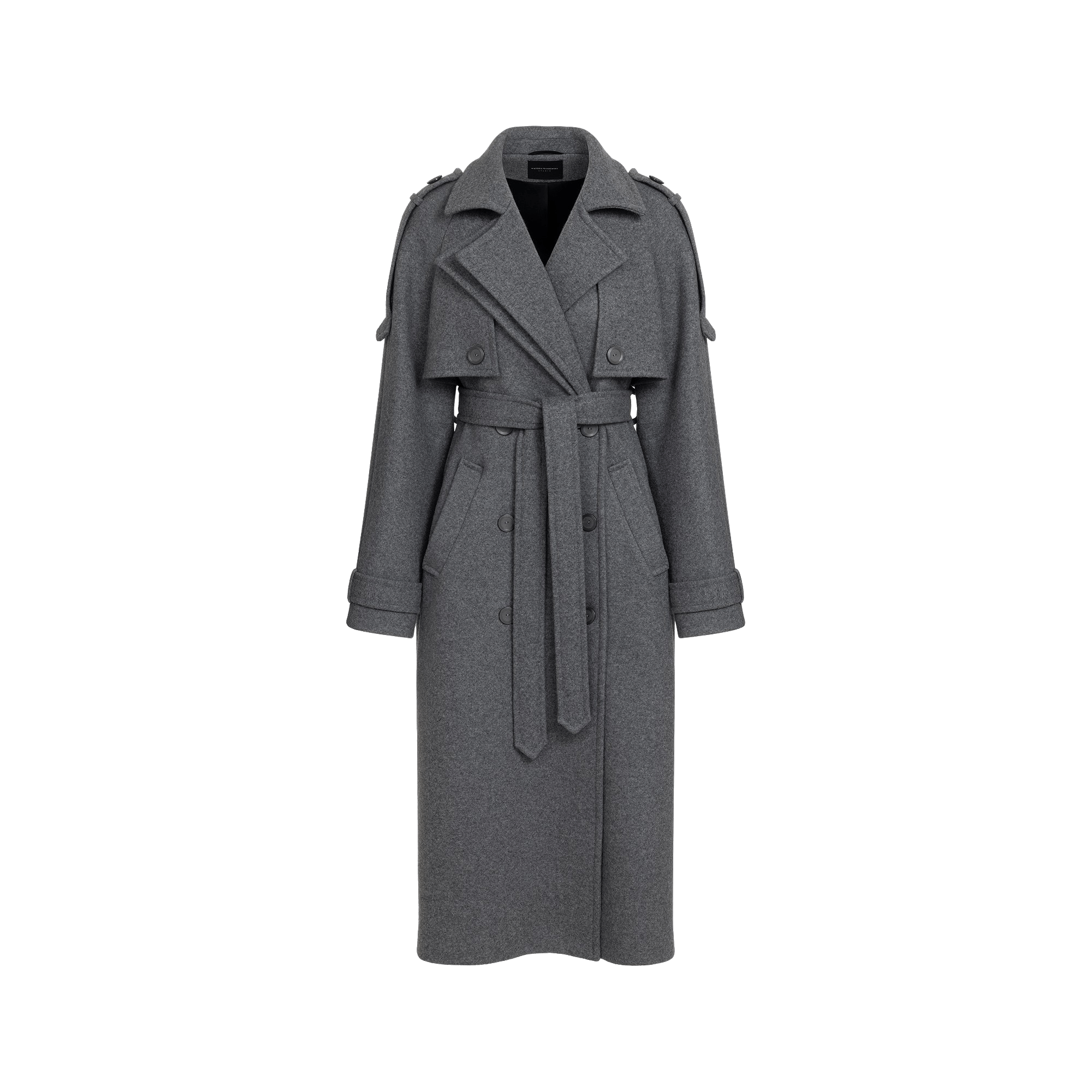 Yoko Wool Coat in gray made by Wiktoria Frankowska