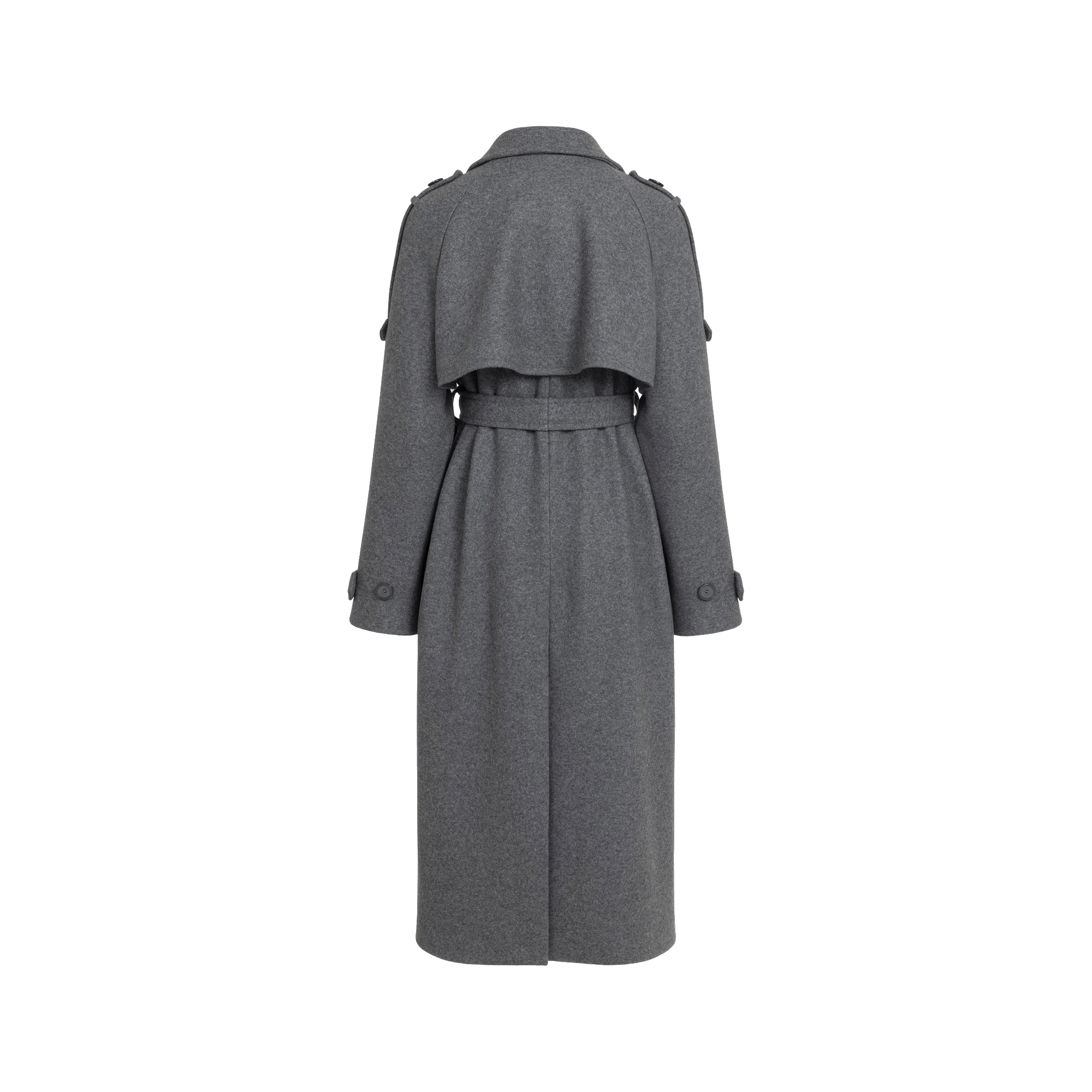 Yoko Wool Coat in gray made by Wiktoria Frankowska