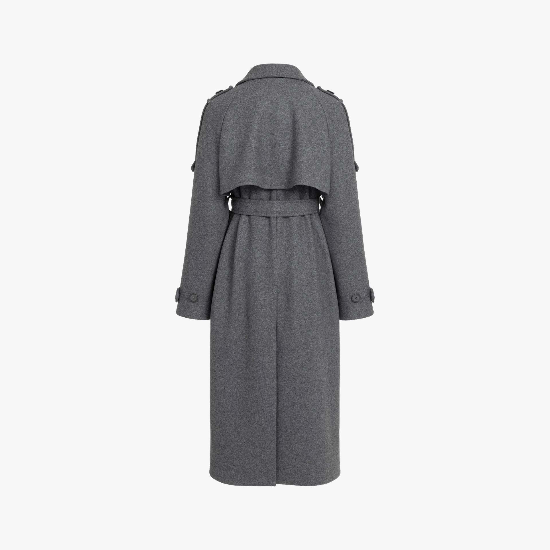 Yoko Wool Coat in gray made by Wiktoria Frankowska