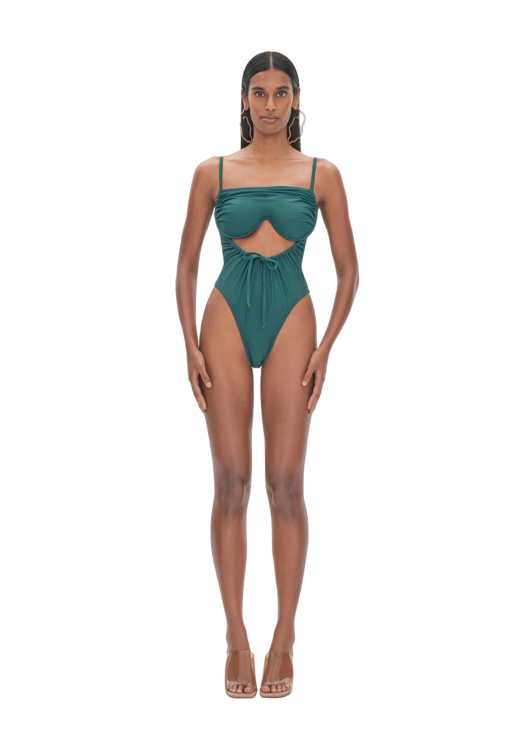 TIACA FOREST GREEN ONE PIECE SWIMSUIT made by Andrea Iyamah