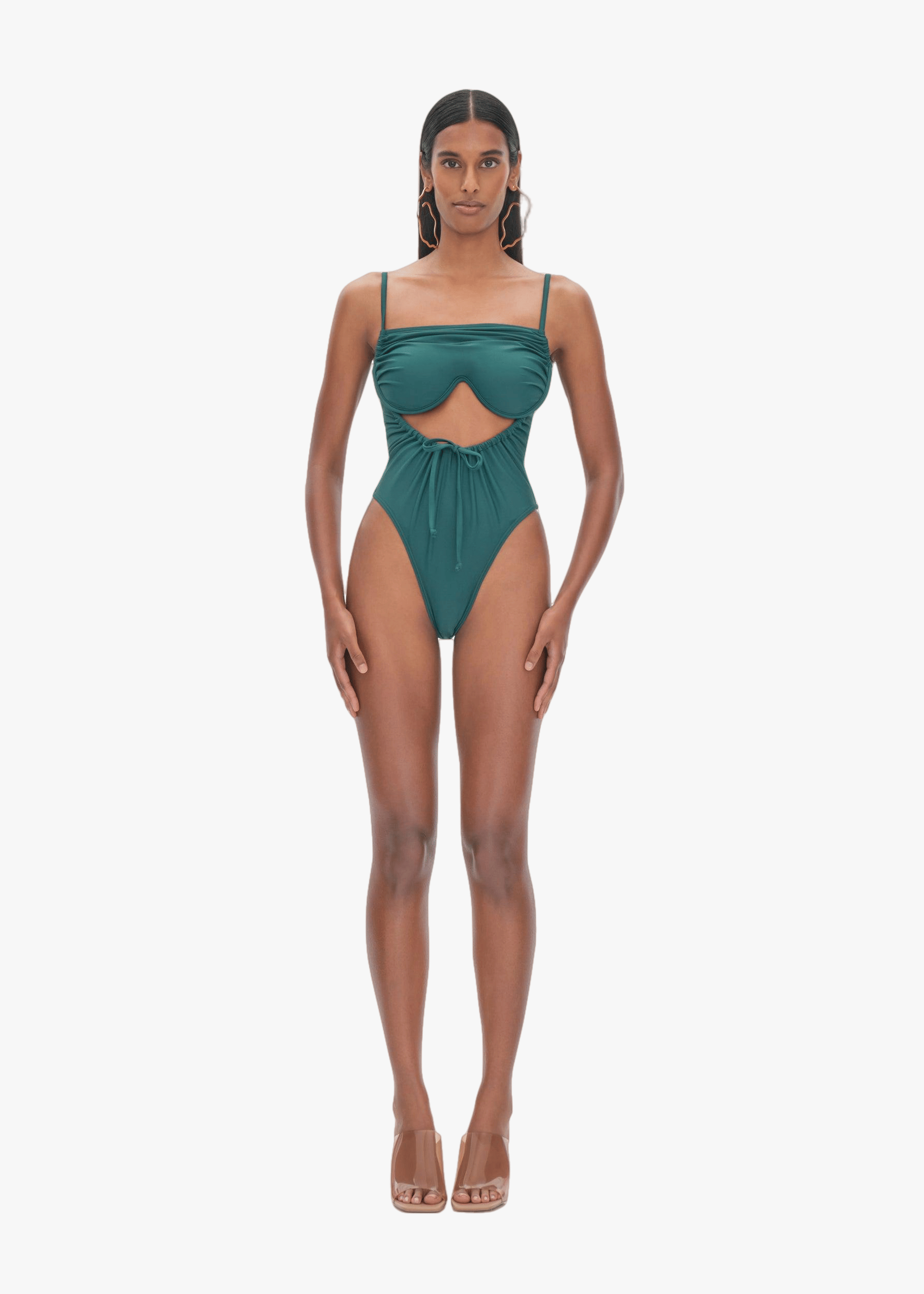 TIACA FOREST GREEN ONE PIECE SWIMSUIT made by Andrea Iyamah