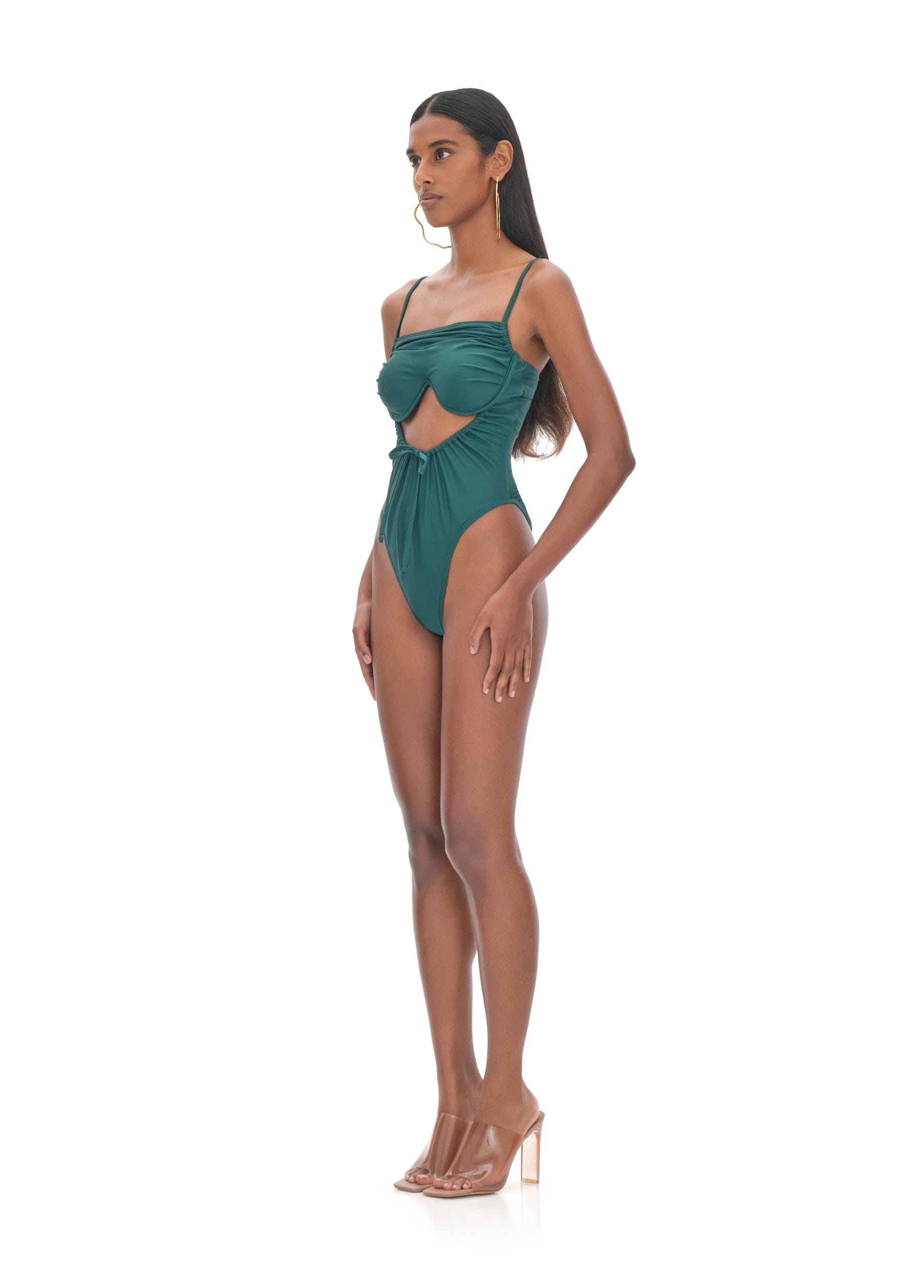 TIACA FOREST GREEN ONE PIECE SWIMSUIT made by Andrea Iyamah