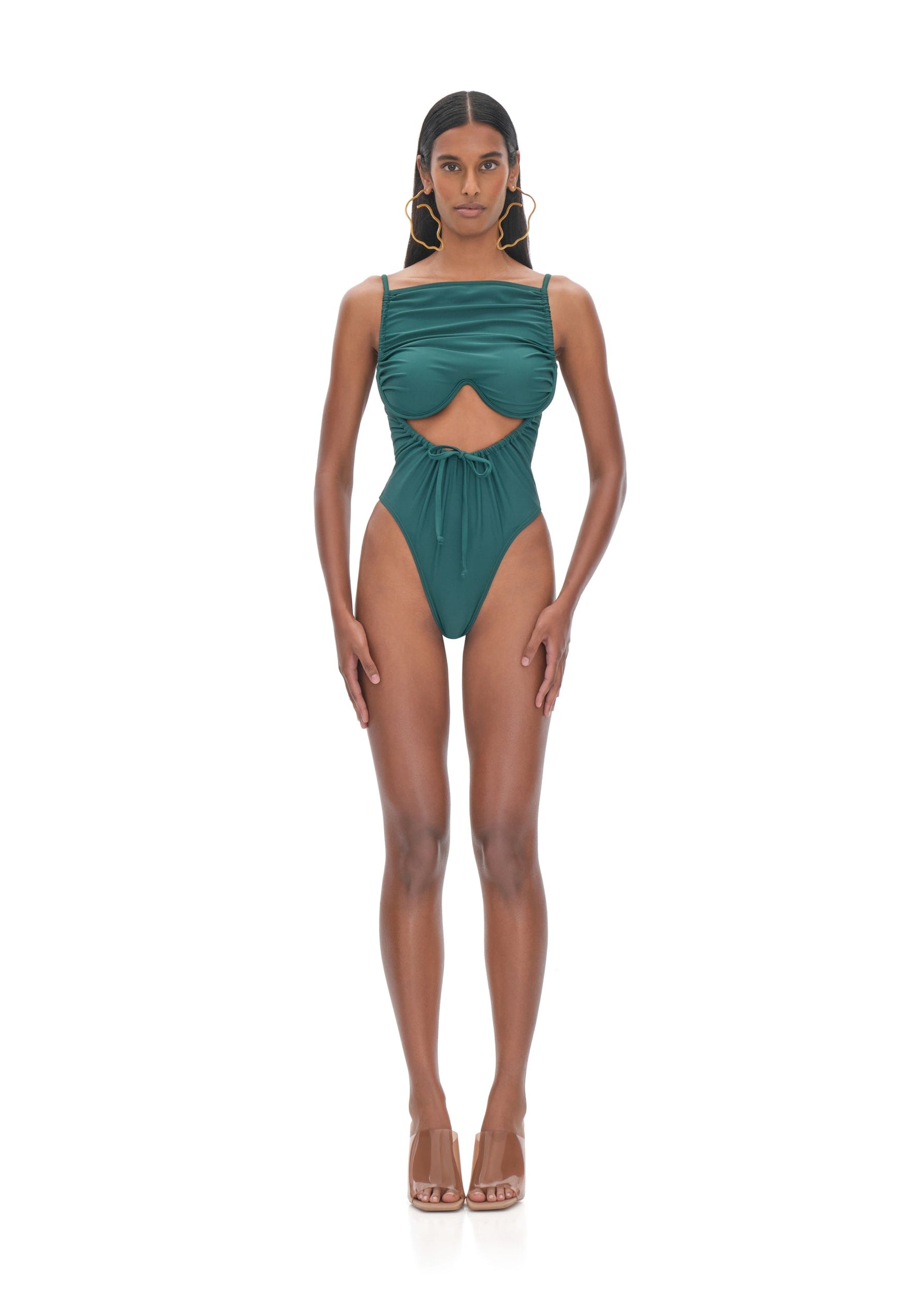 TIACA FOREST GREEN ONE PIECE SWIMSUIT made by Andrea Iyamah