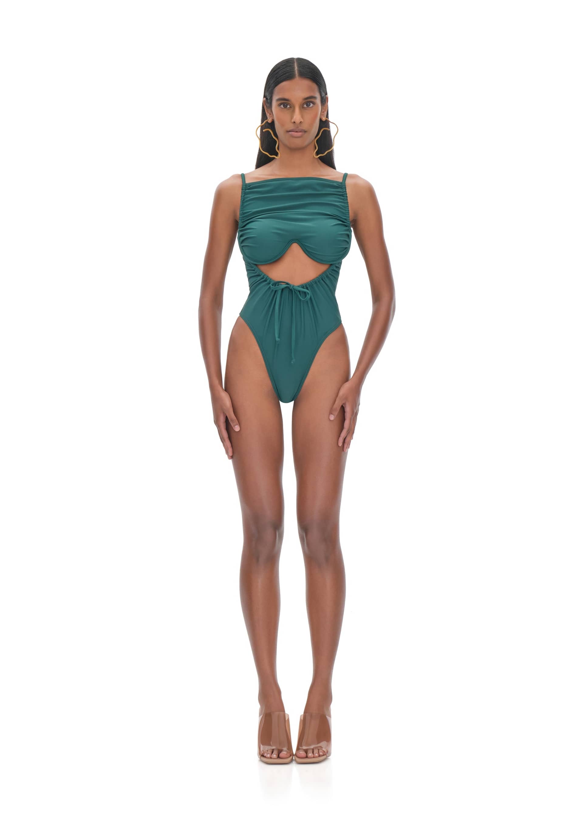 TIACA FOREST GREEN ONE PIECE SWIMSUIT made by Andrea Iyamah