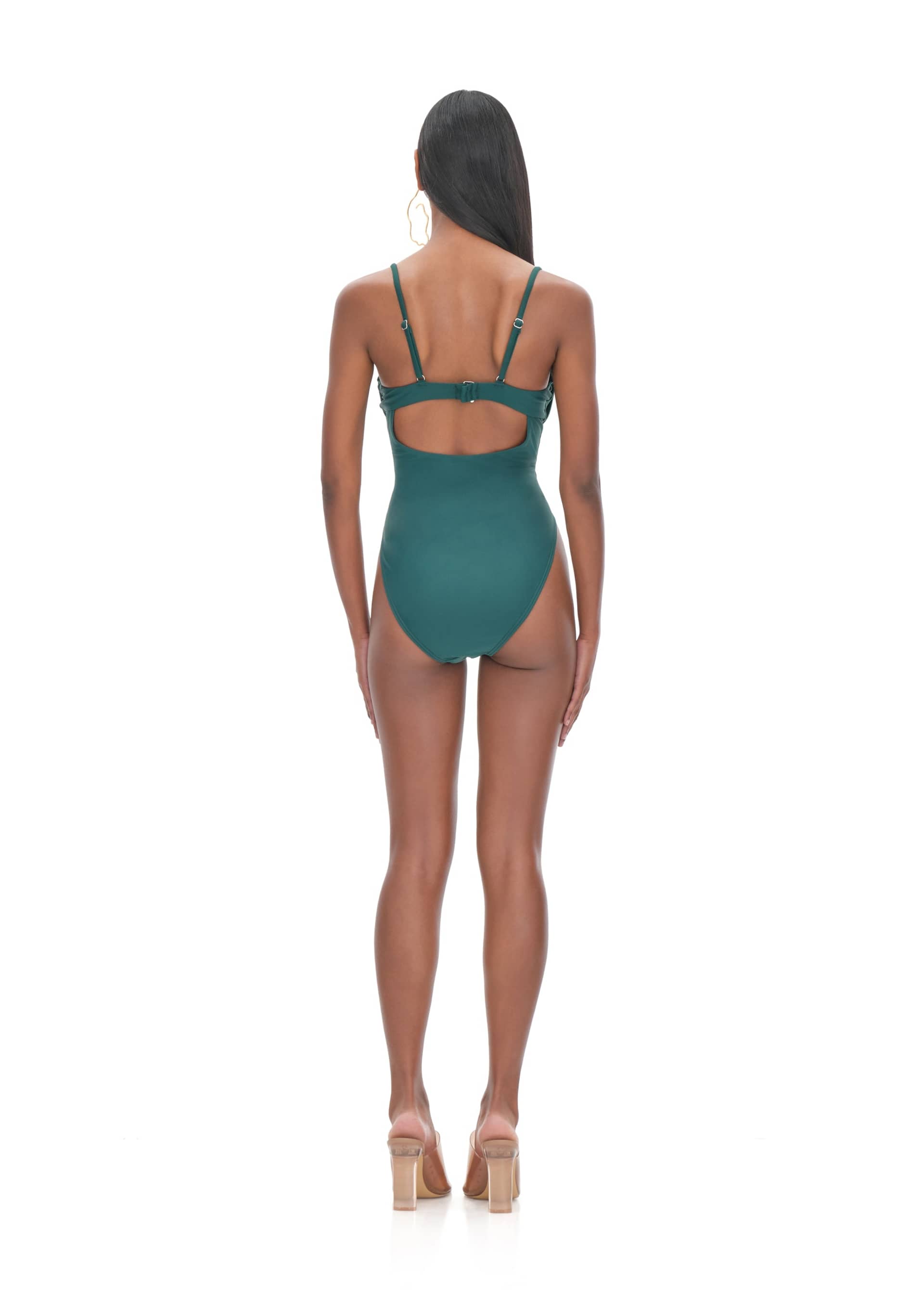 TIACA FOREST GREEN ONE PIECE SWIMSUIT made by Andrea Iyamah