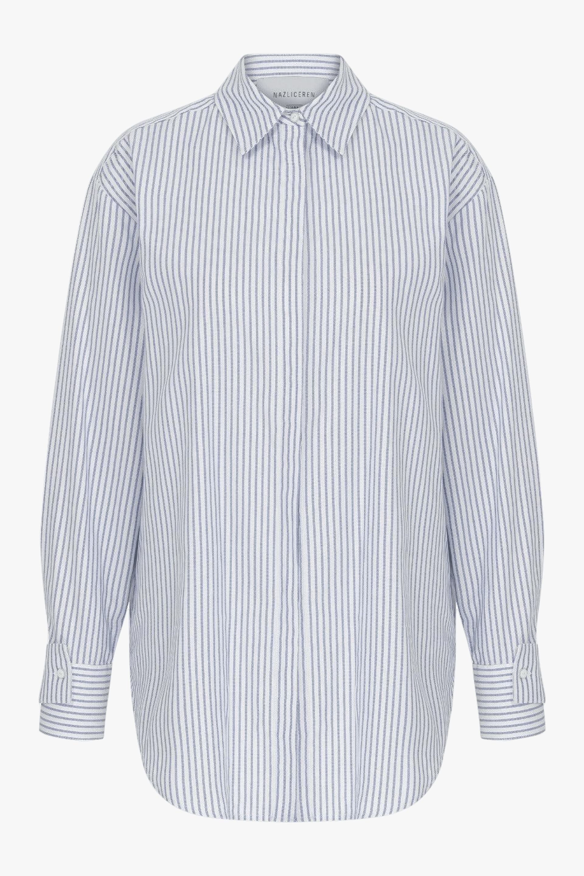 Saze Cuff Detailed Cotton Shirt made by Nazli Ceren