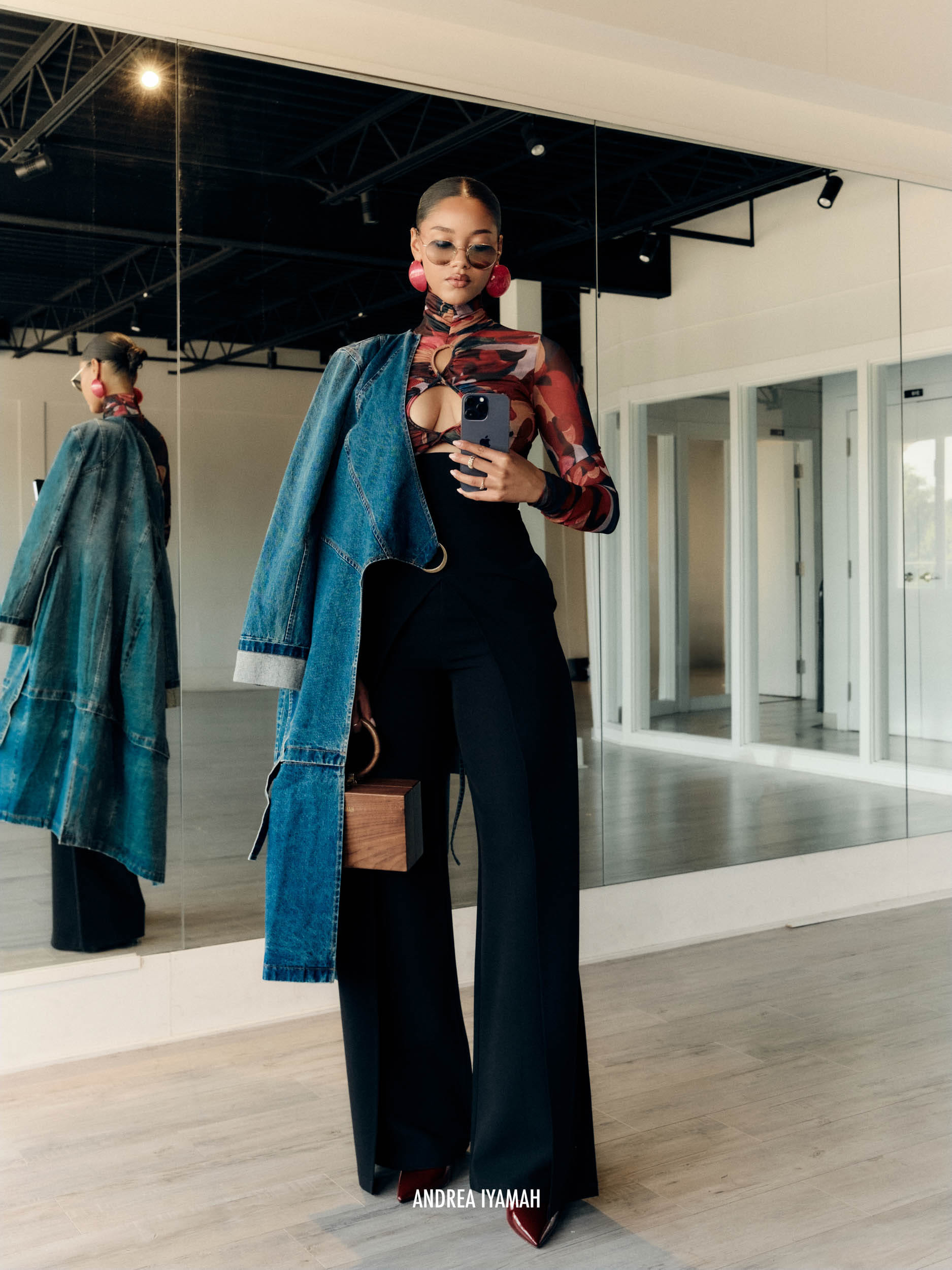 CURVA JACKET - DENIM made by Andrea Iyamah