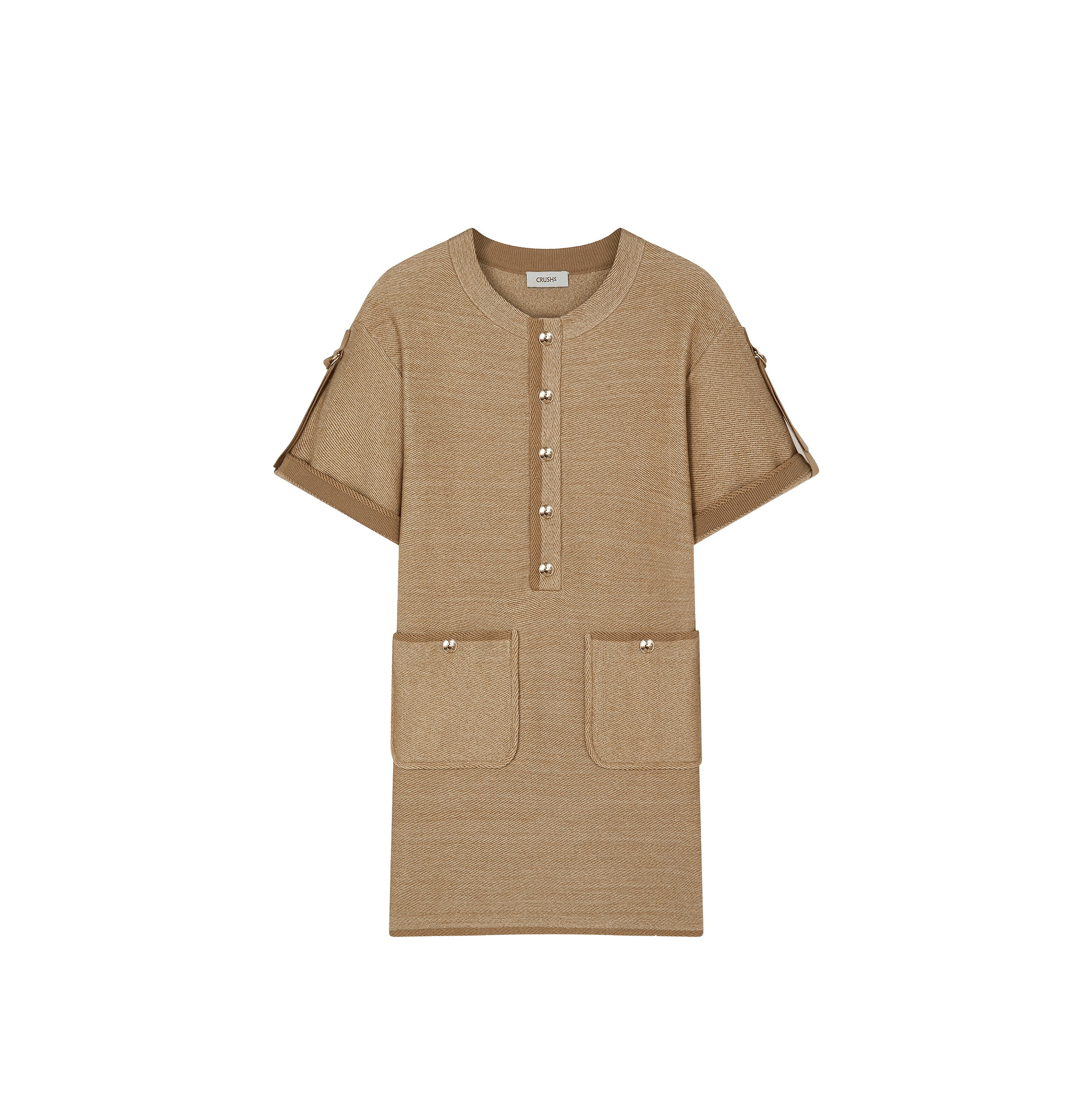 DENIM-LOOK CREWNECK DRESS made by CRUSH Collection