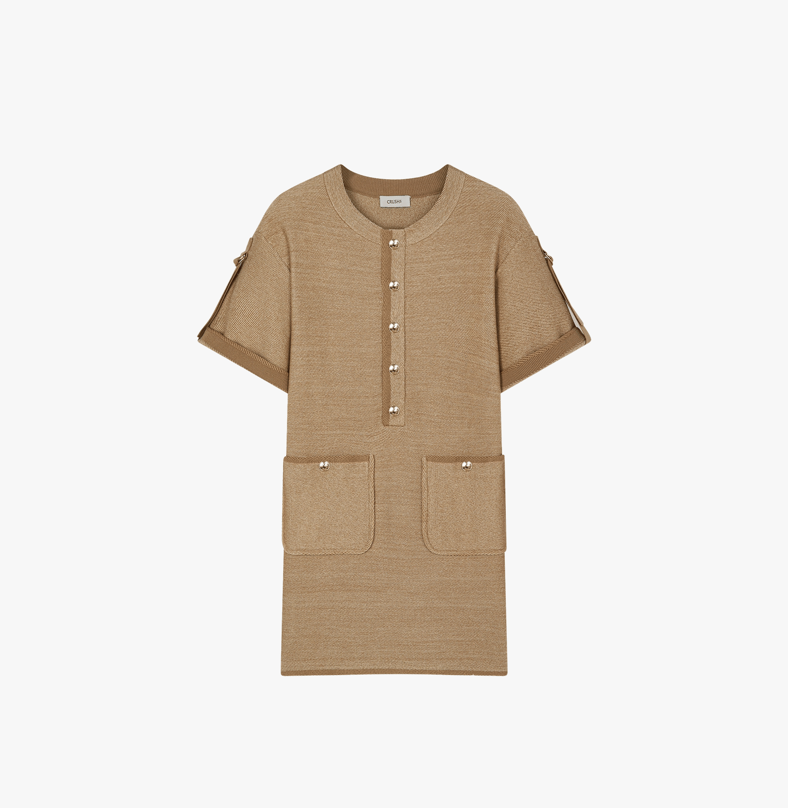 DENIM-LOOK CREWNECK DRESS made by CRUSH Collection