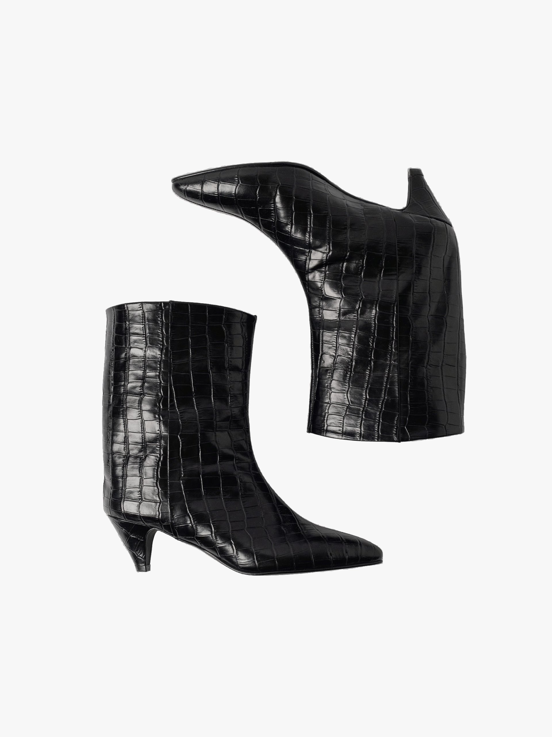 THE VANESSA LOW BLACK CROC made by Blankens