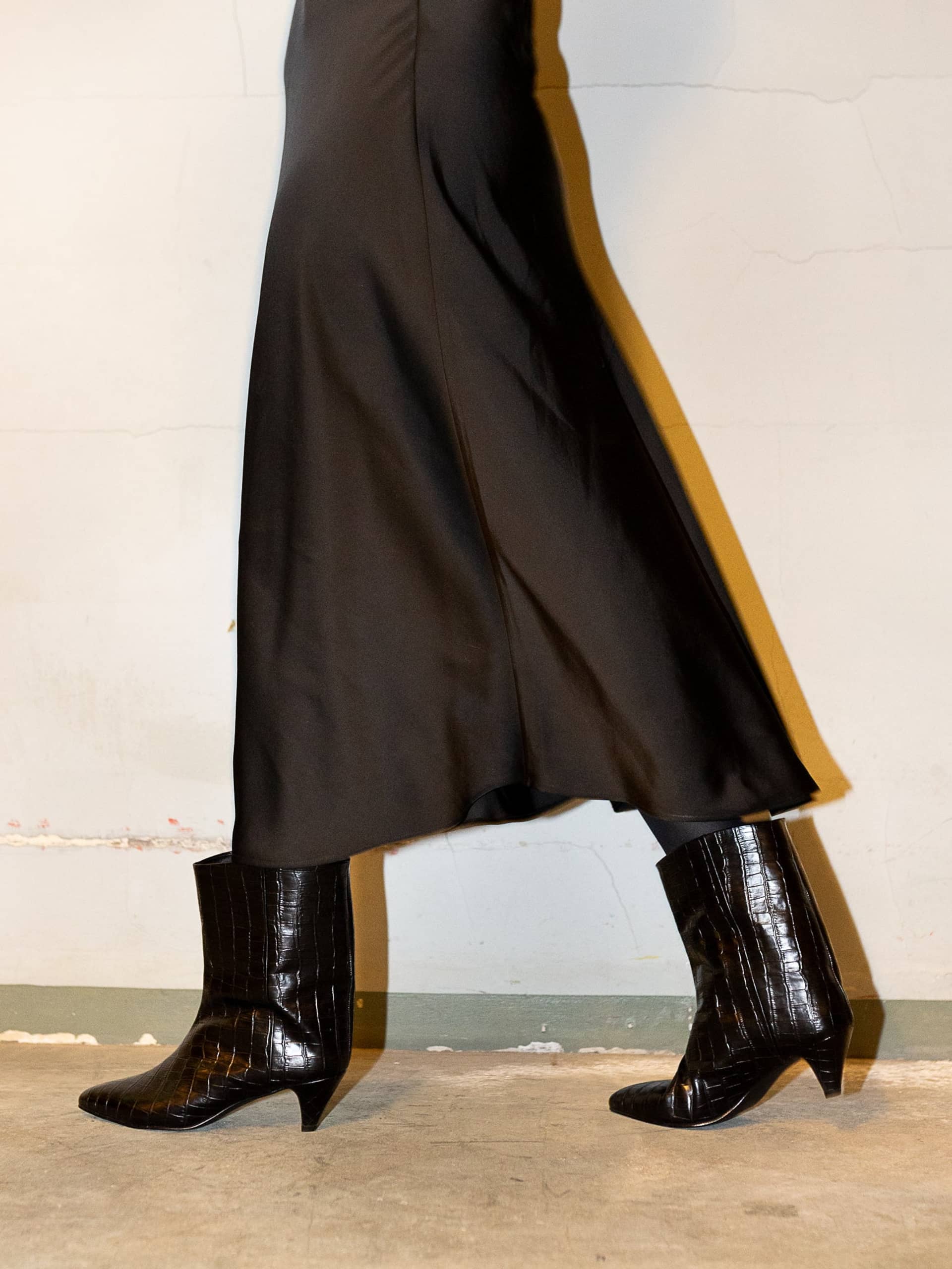 THE VANESSA LOW BLACK CROC made by Blankens