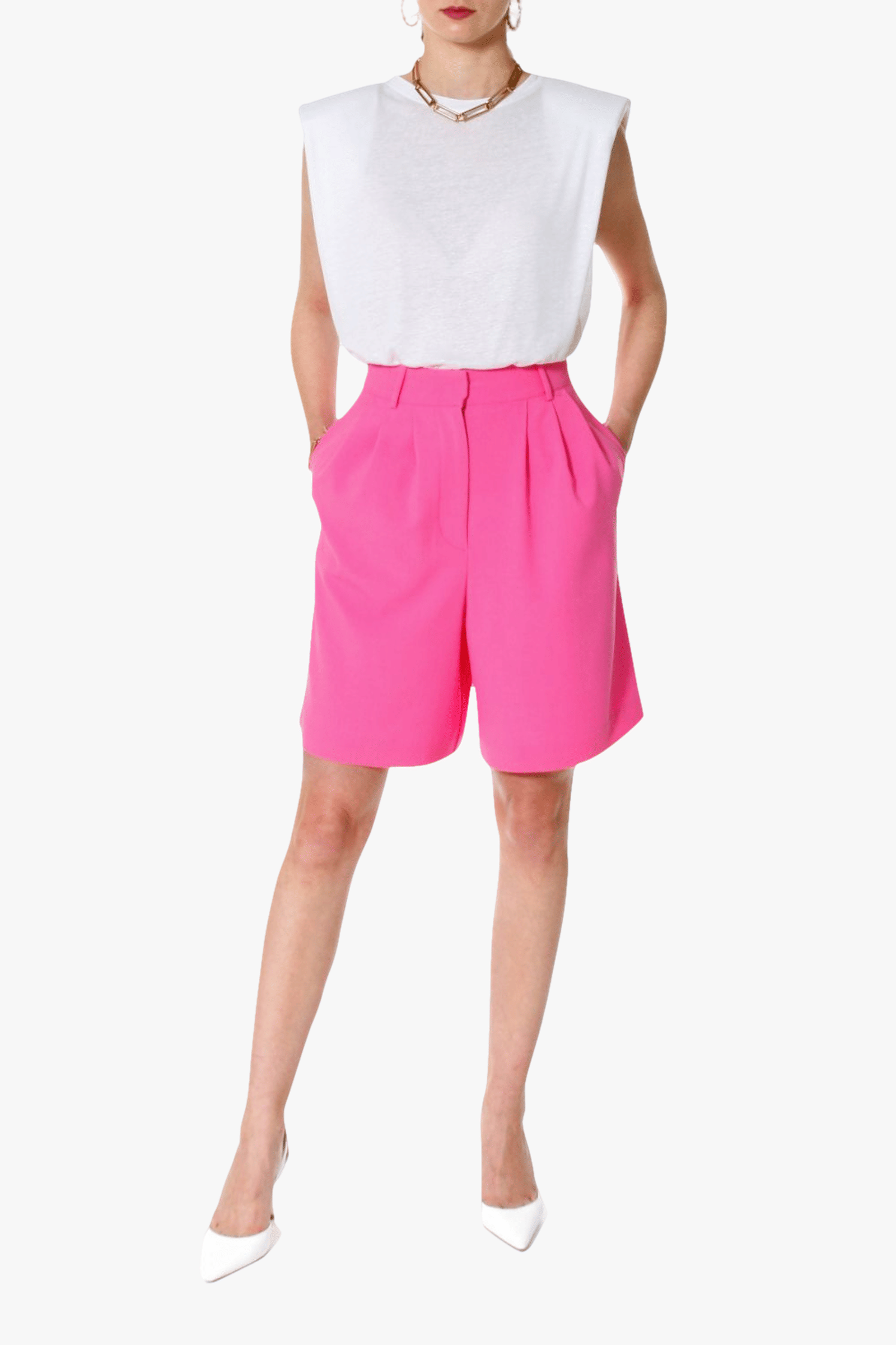 Shorts Billie Pink Carnation made by HALEWSKI