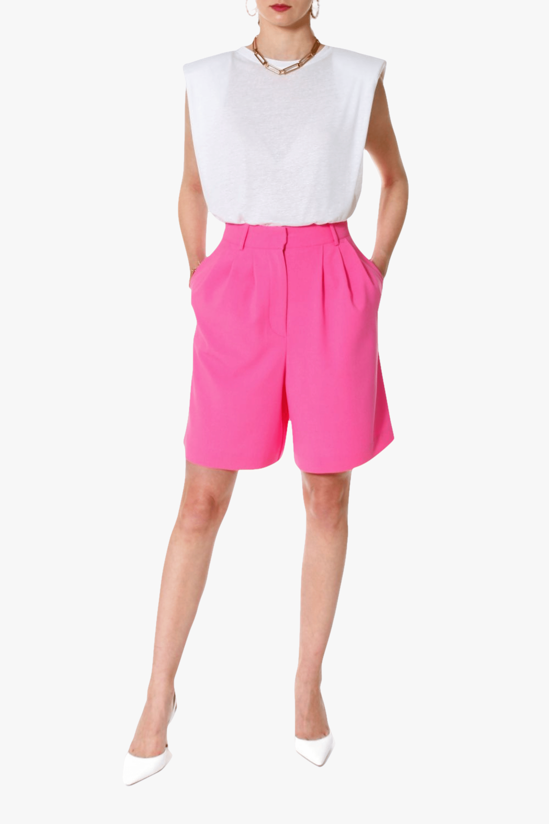 Shorts Billie Pink Carnation made by HALEWSKI