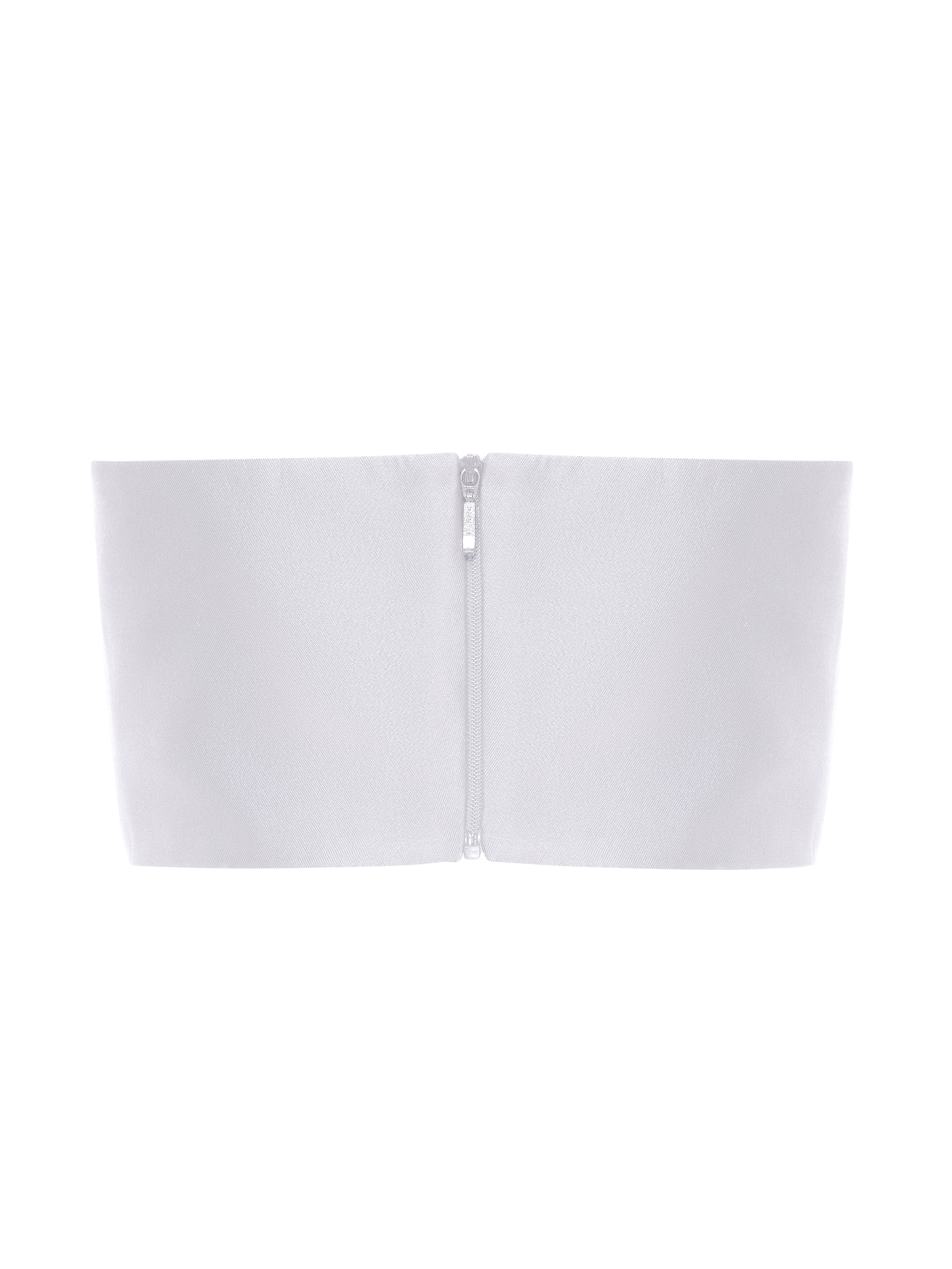Embellished Plunge Neckline Top in White made by NDS The Label