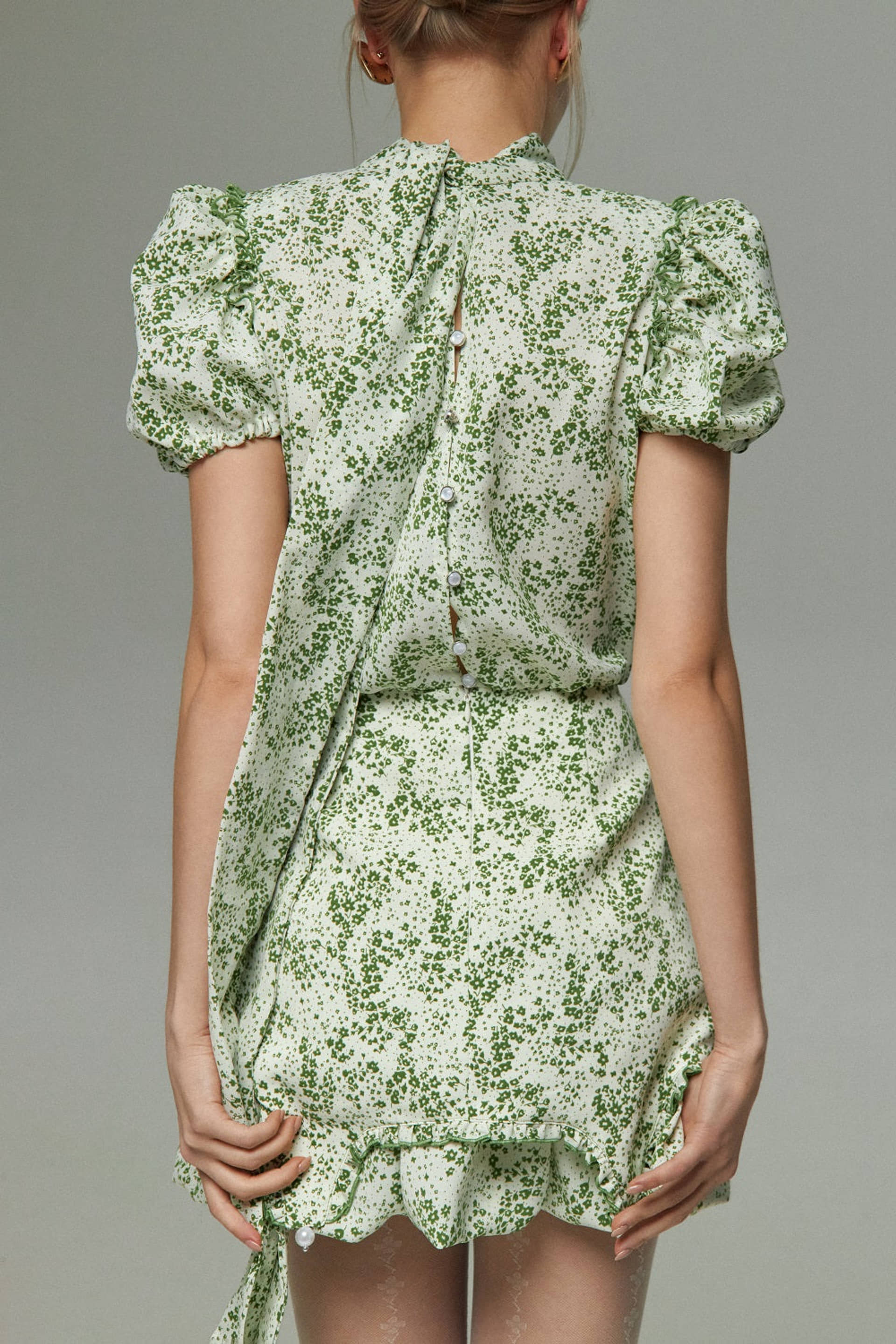 Mini Dress With Flowers made by Guranda