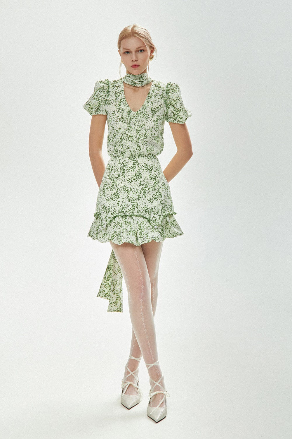 Mini Dress With Flowers made by Guranda