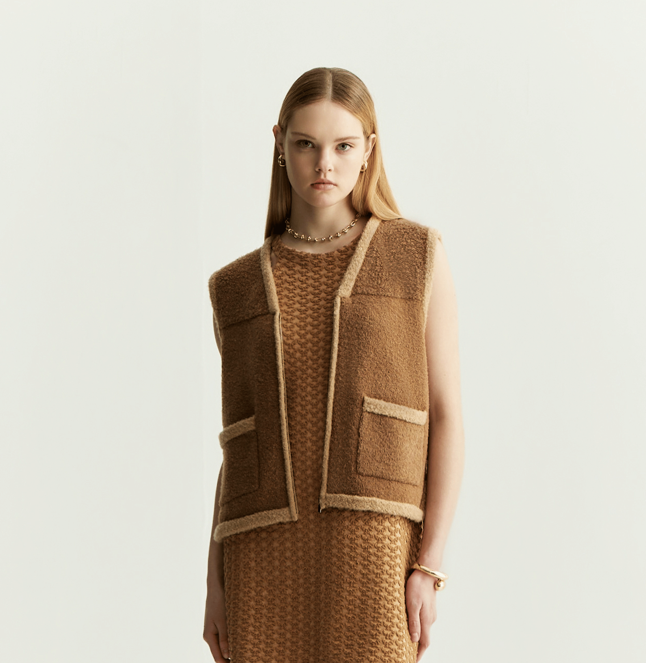 TEDDY BOUCLÉ WAISTCOAT made by CRUSH Collection