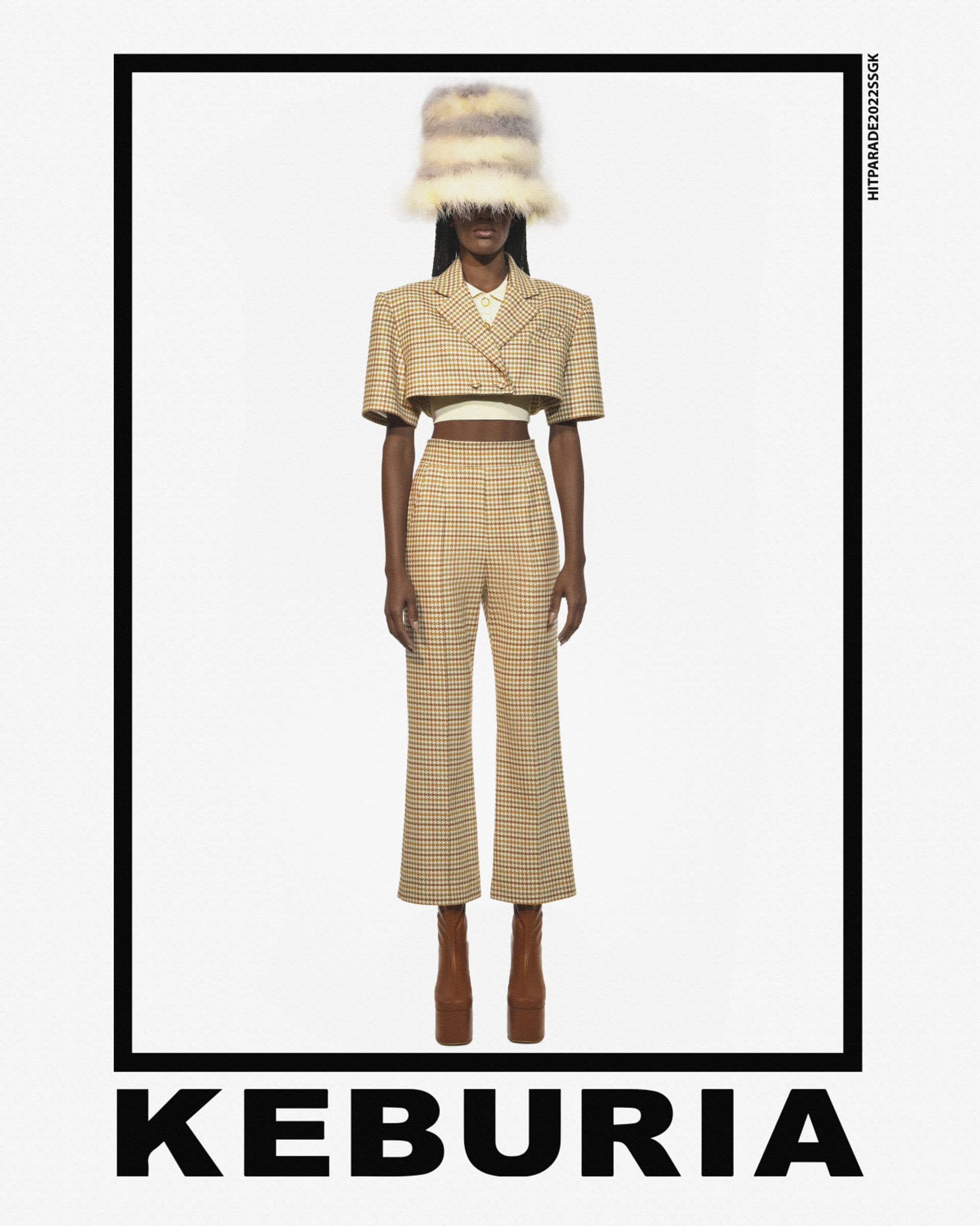 CROPPED FLARE PANTS made by KEBURIA