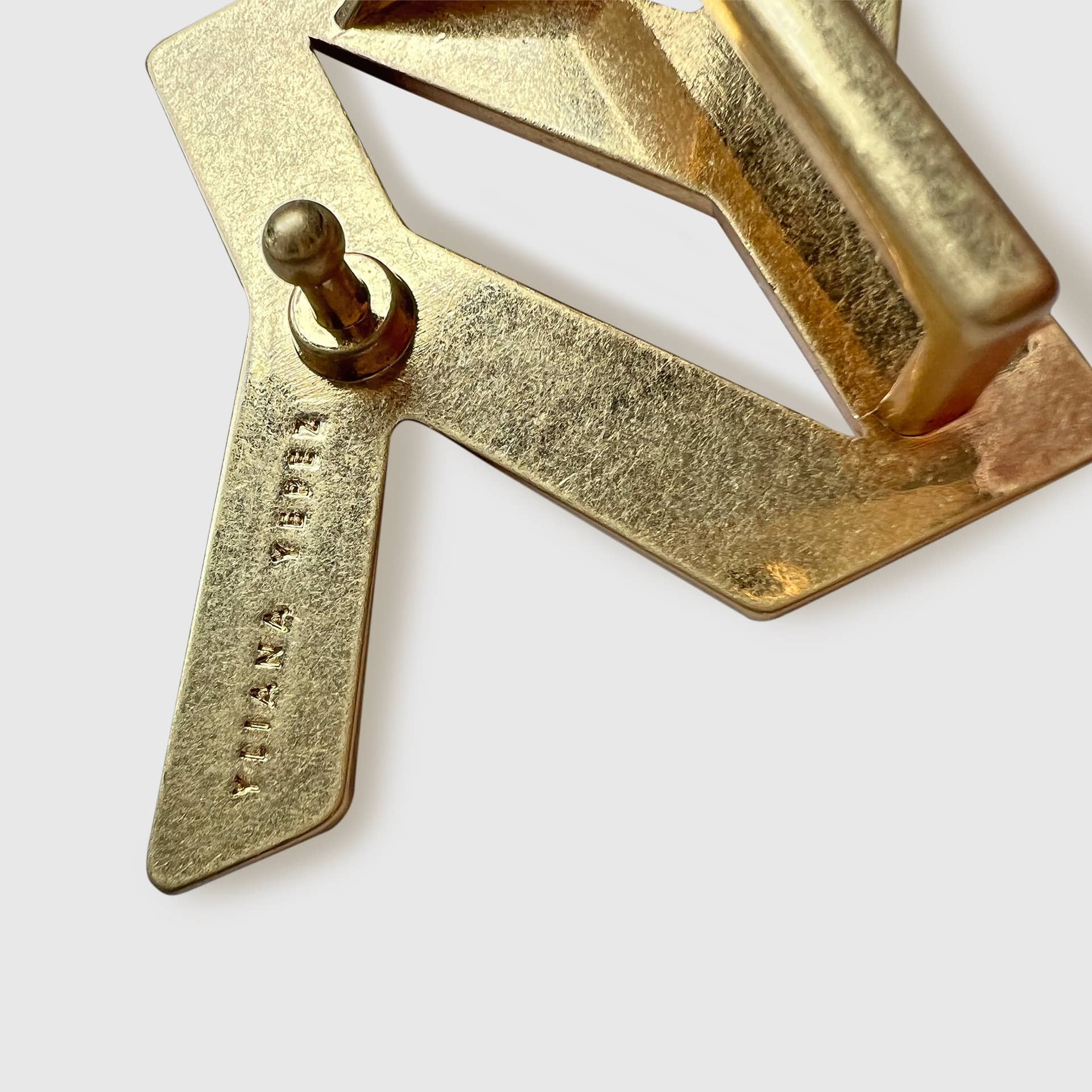 Monogram Buckle with belt calf hair zebra made by Yliana Yepez