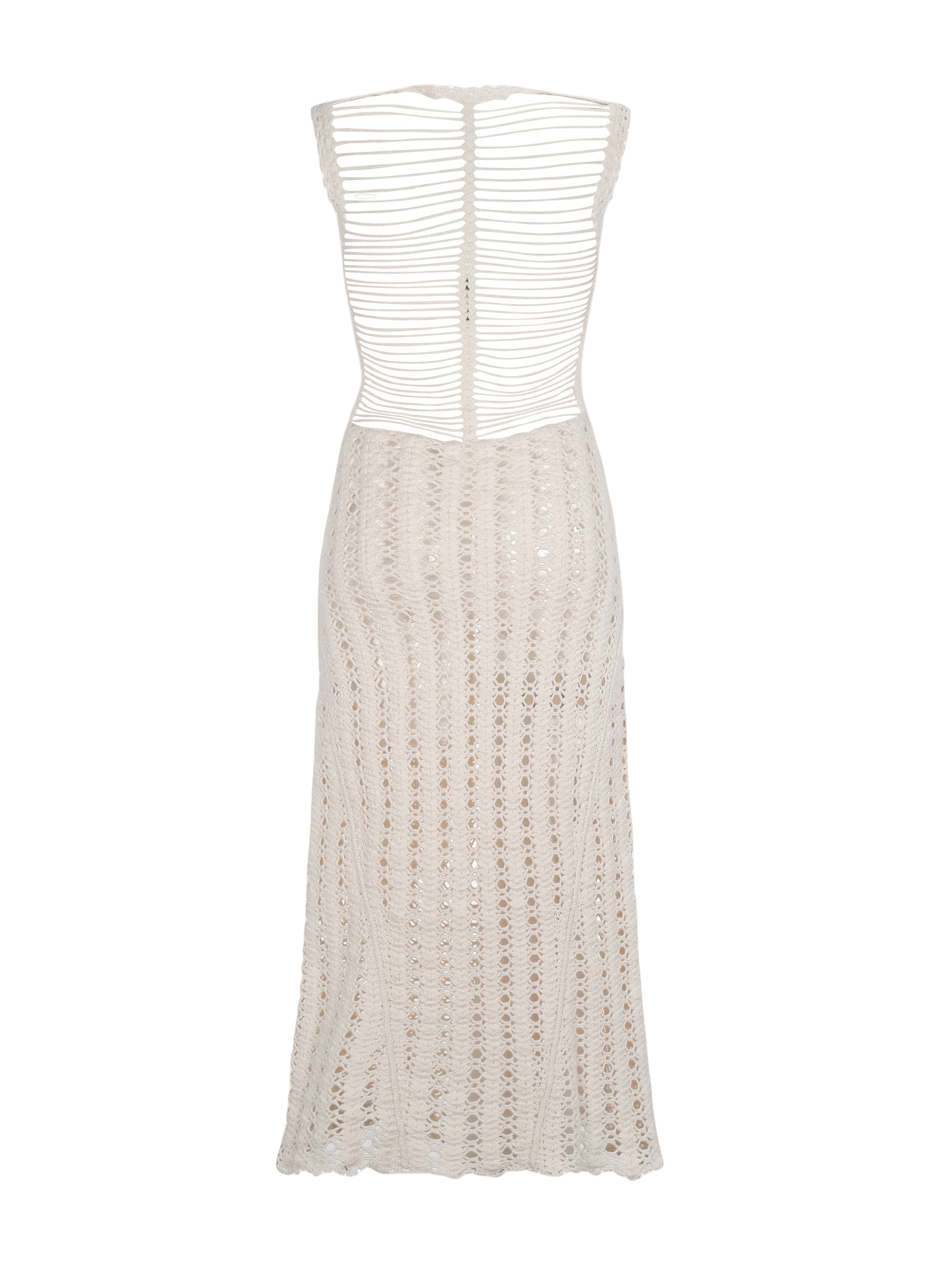 Espina Dorsal Dress Off White in White made by Peregrina