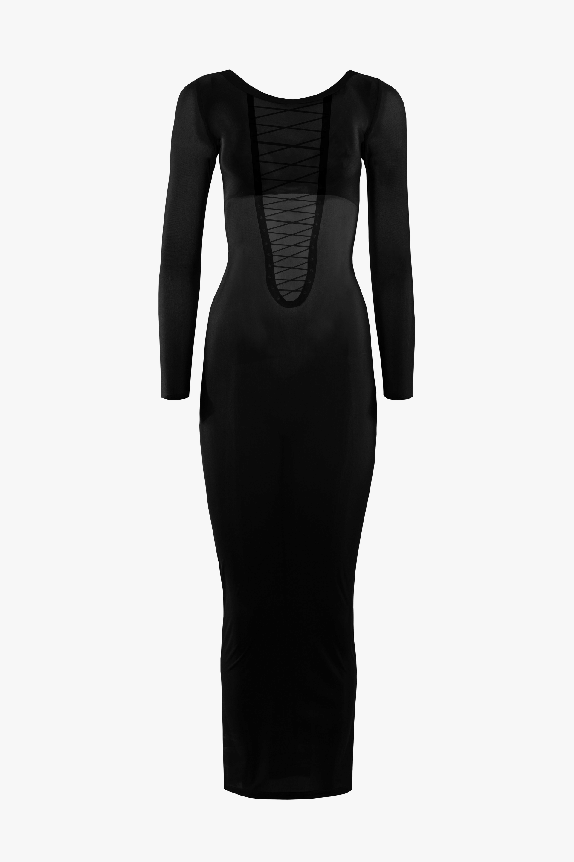 Sheer Lace-Up Dress made by Vestiaire d'un Oiseau Libre