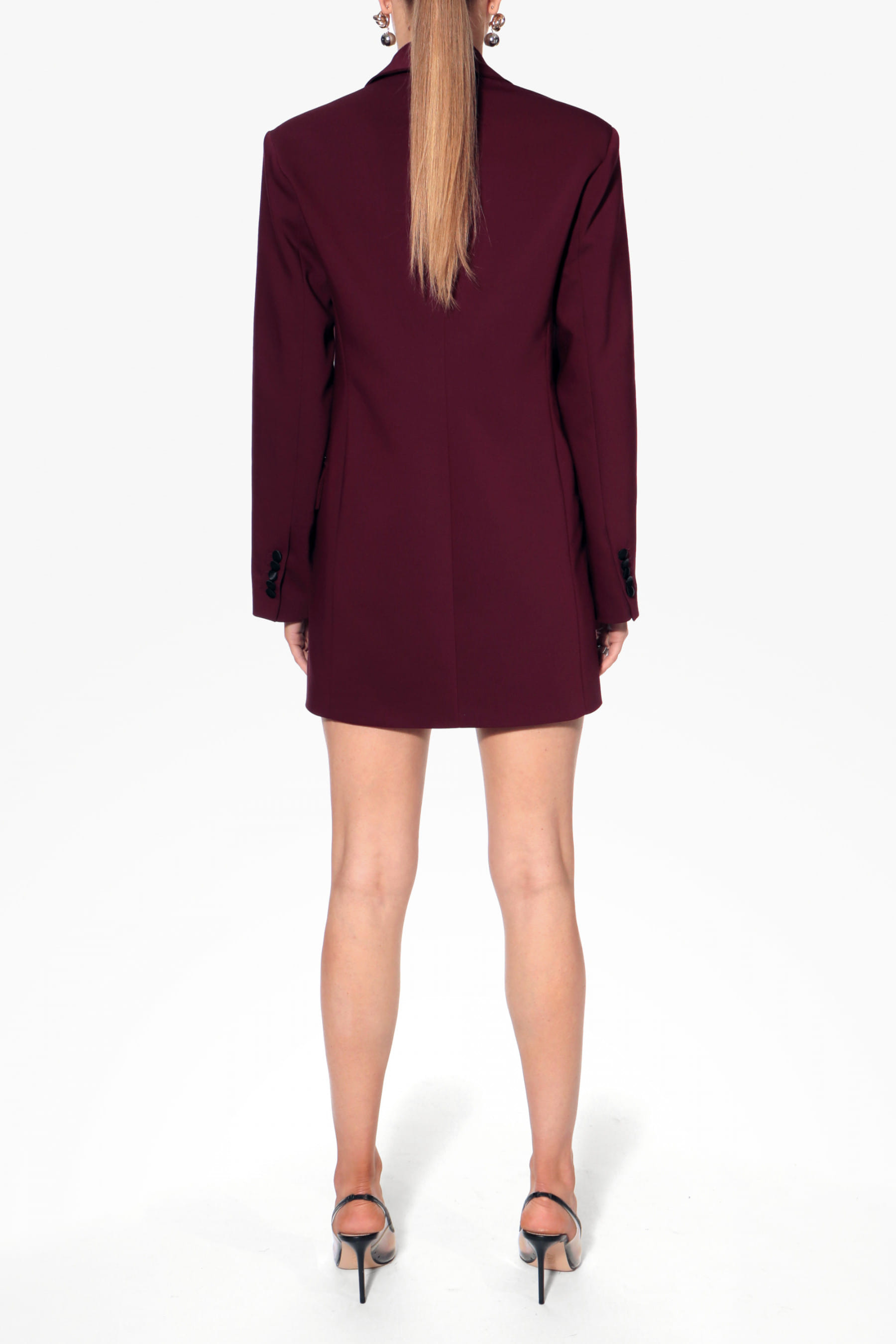 Blazer Dress Morgana Burgundy made by HALEWSKI