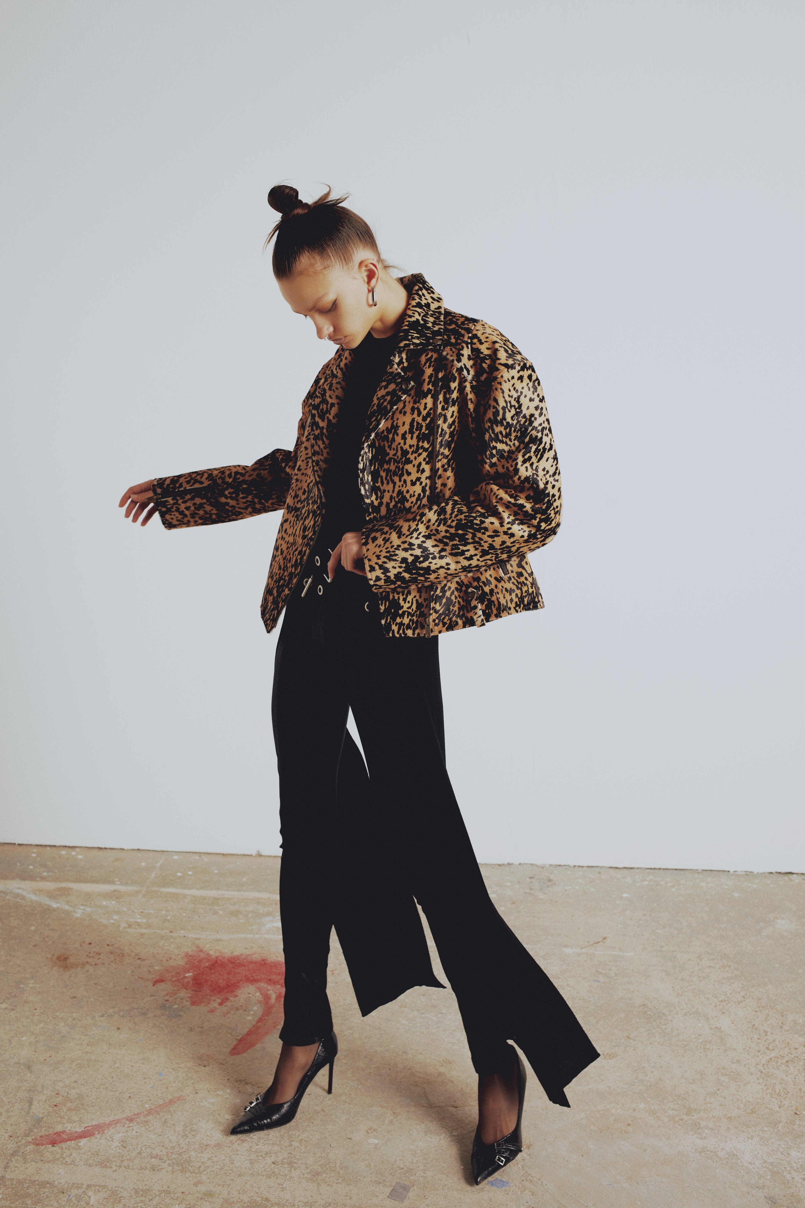 YOUR *ITCH KANGAROO LEATHER JACKET - LEOPARD made by PCFG