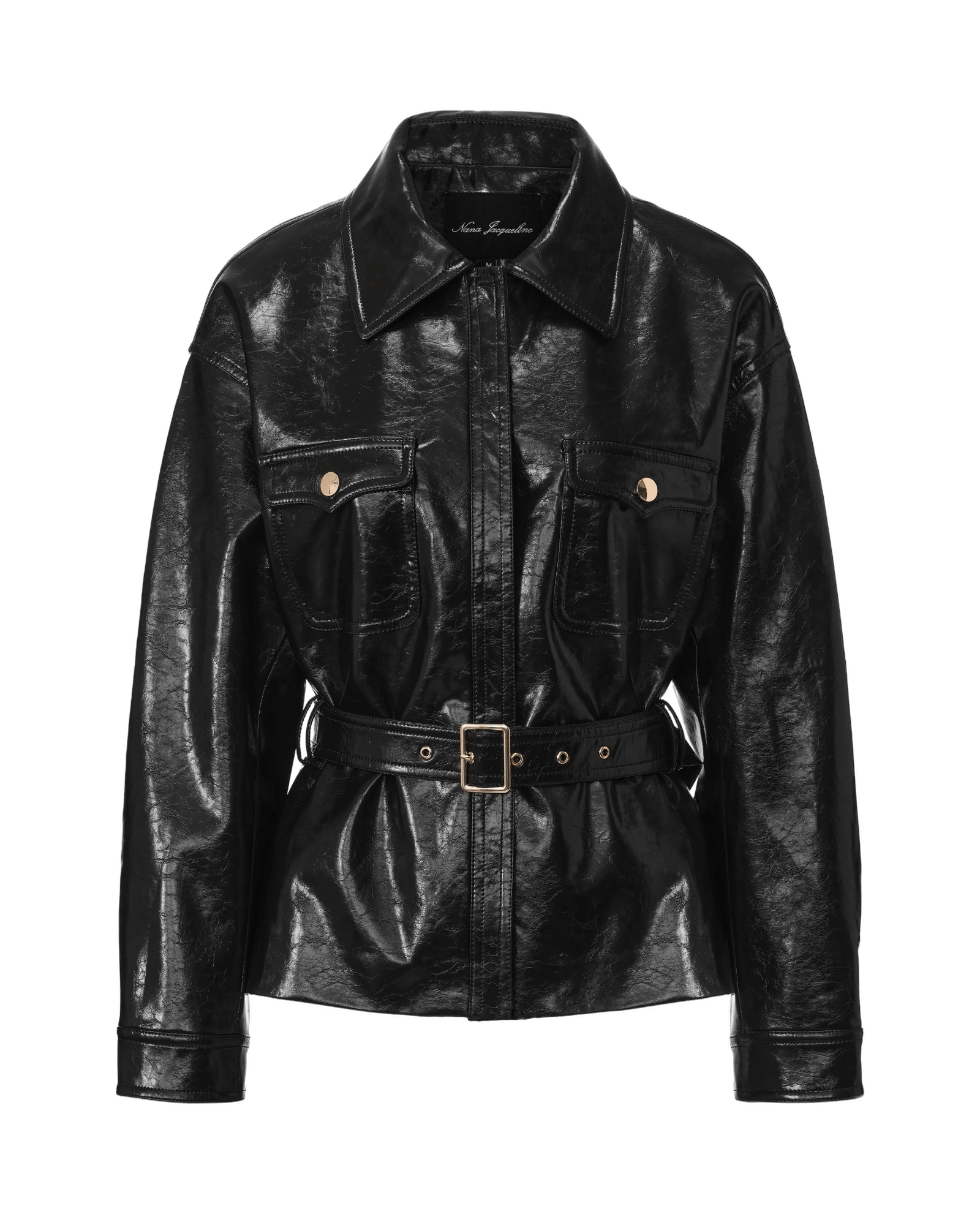 Isabella Vegan Leather Jacket (Black) made by Nana Jacqueline