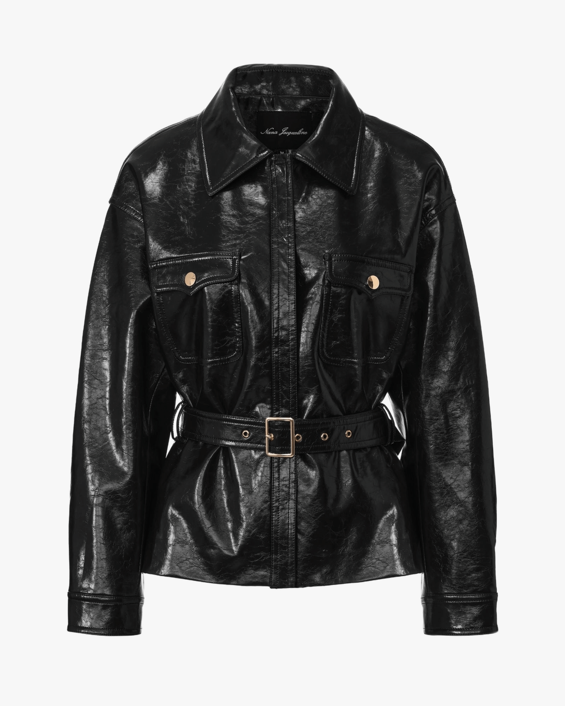Isabella Vegan Leather Jacket (Black) made by Nana Jacqueline