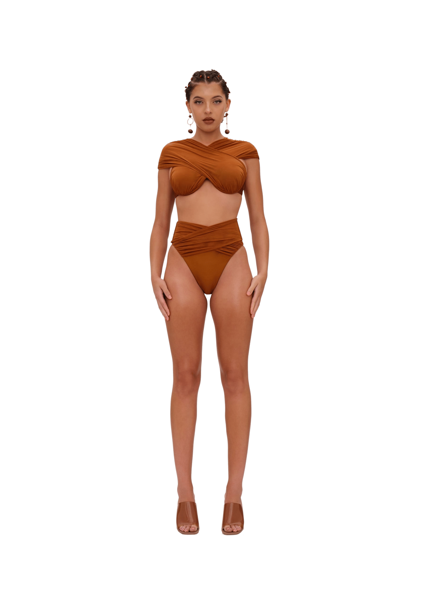 UBU BIKINI TOP - SAND made by Andrea Iyamah