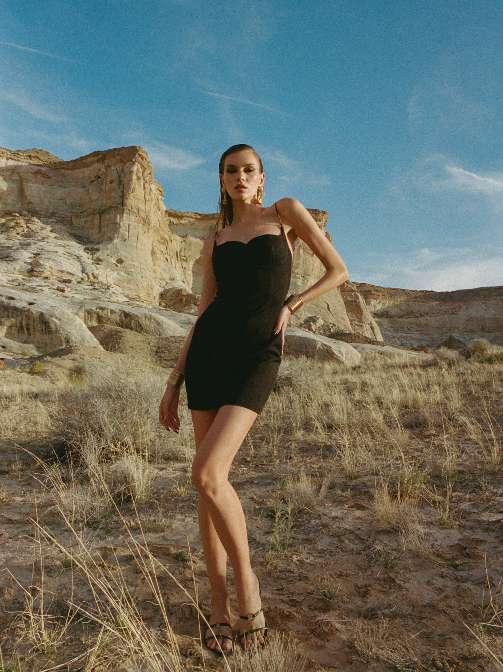 Sabrina Mini Dress in Black made by Nana Jacqueline