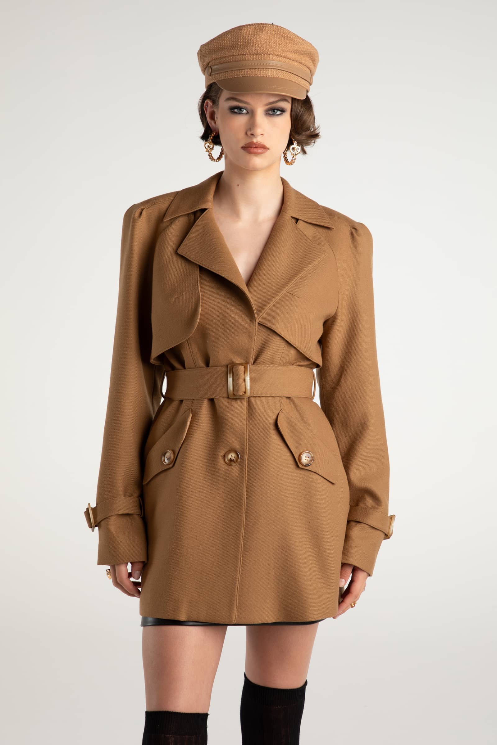 Gracie Windbreaker Jacket (Final Sale) in Brown made by Nana Jacqueline