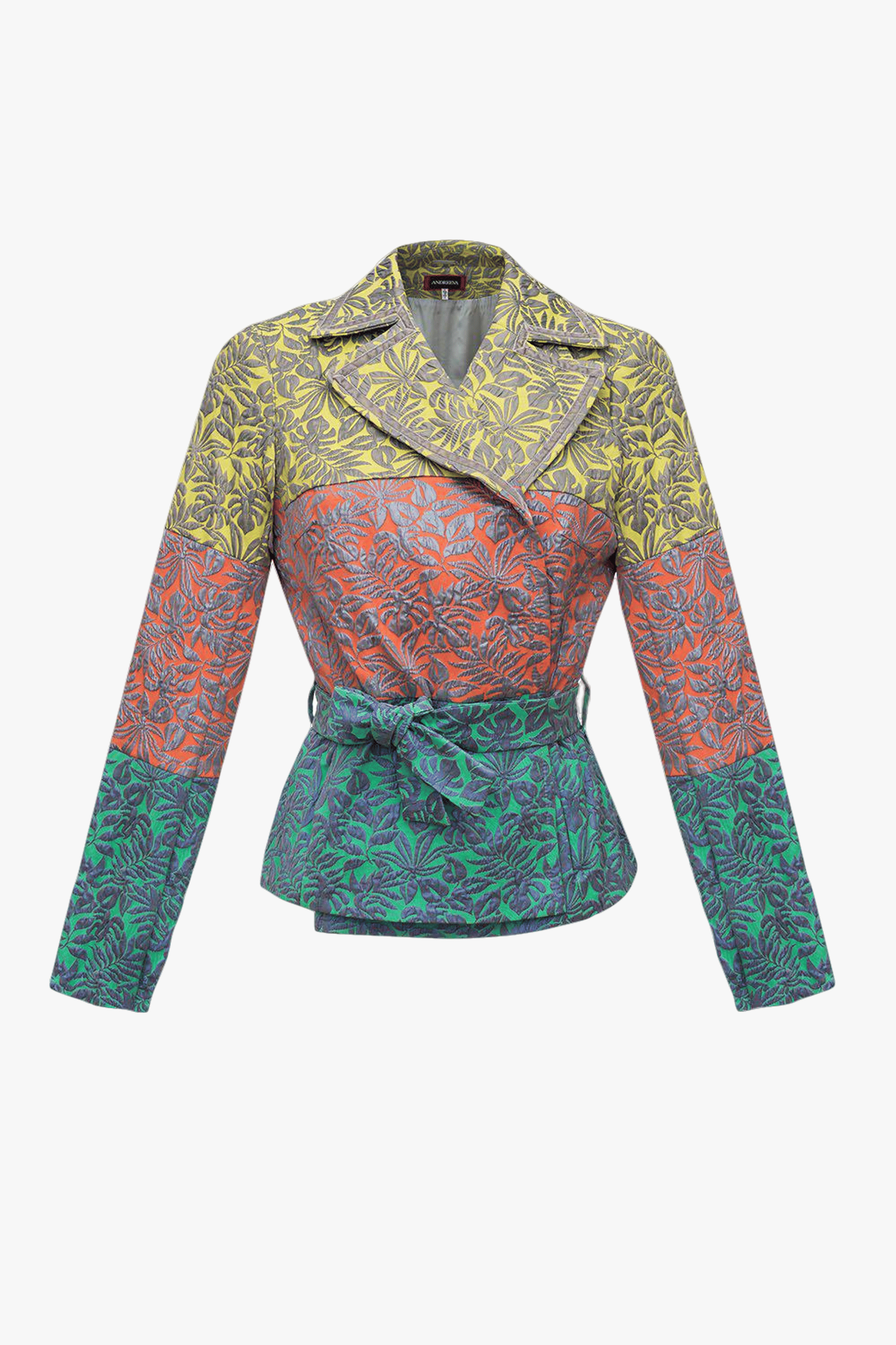 Patchwork Multicolor Jacquard Jacket made by ANDREEVA