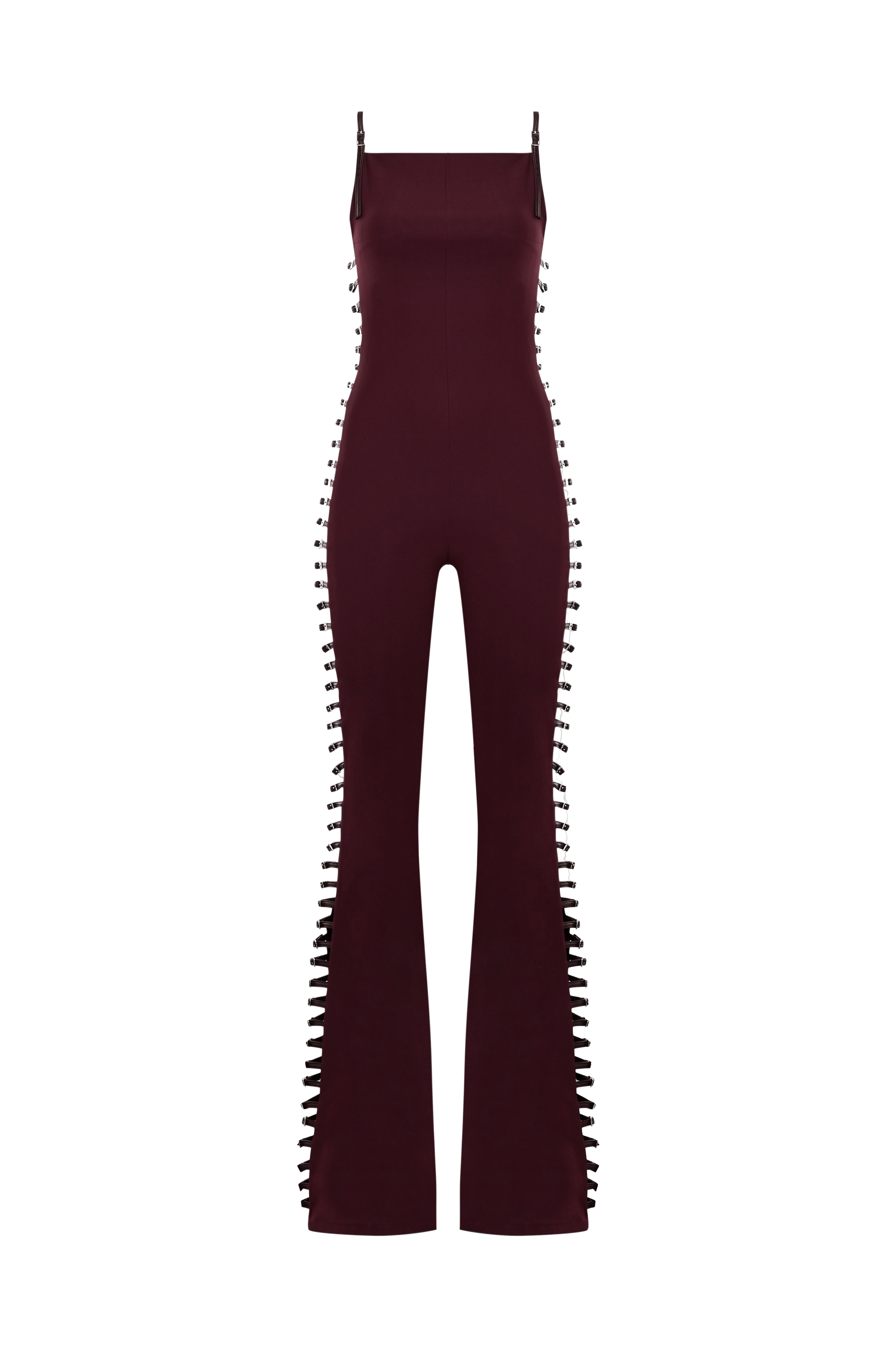Provocatrix Jumpsuit In Merlot made by Khela