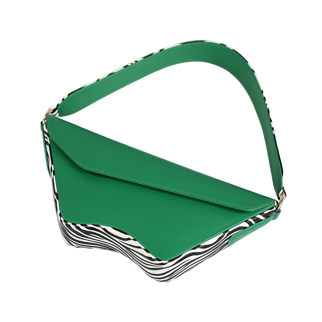 Nadira - Green x Zebra - Shoulder Bag made by ALIEL