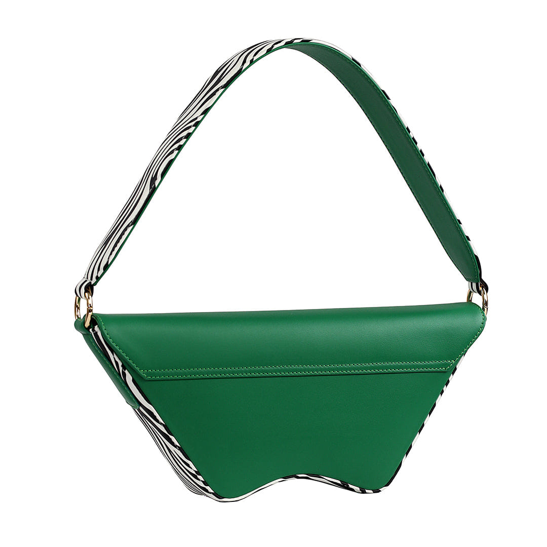 Nadira - Green x Zebra - Shoulder Bag made by ALIEL