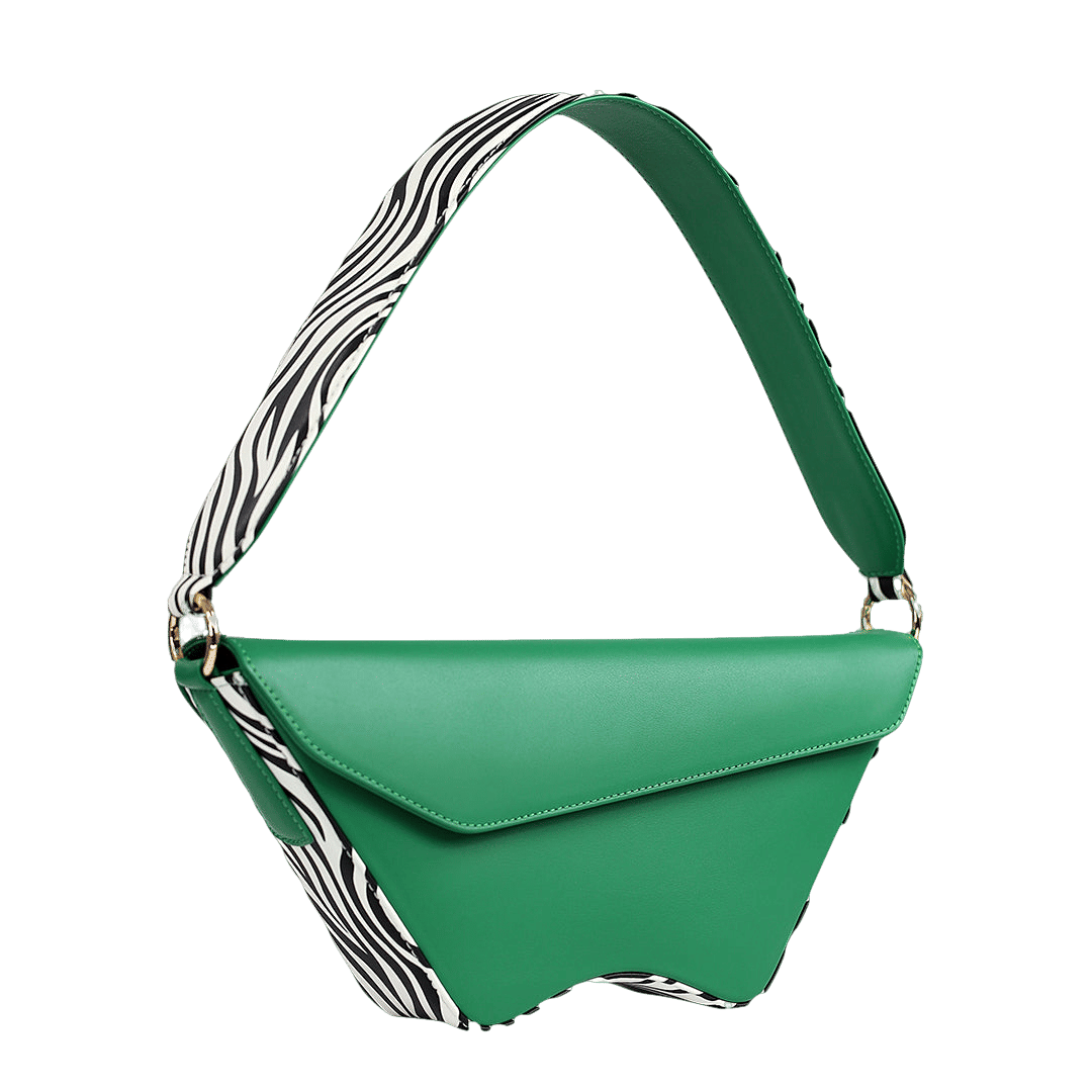 Nadira - Green x Zebra - Shoulder Bag made by ALIEL