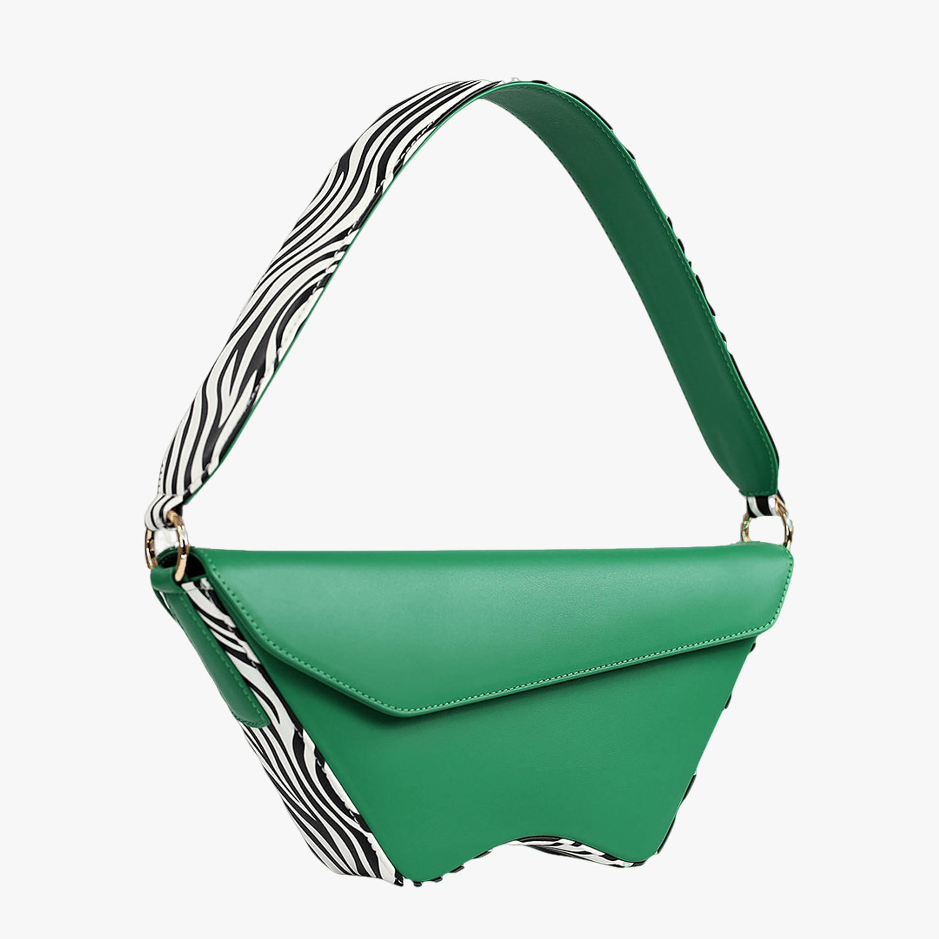 Nadira - Green x Zebra - Shoulder Bag made by ALIEL