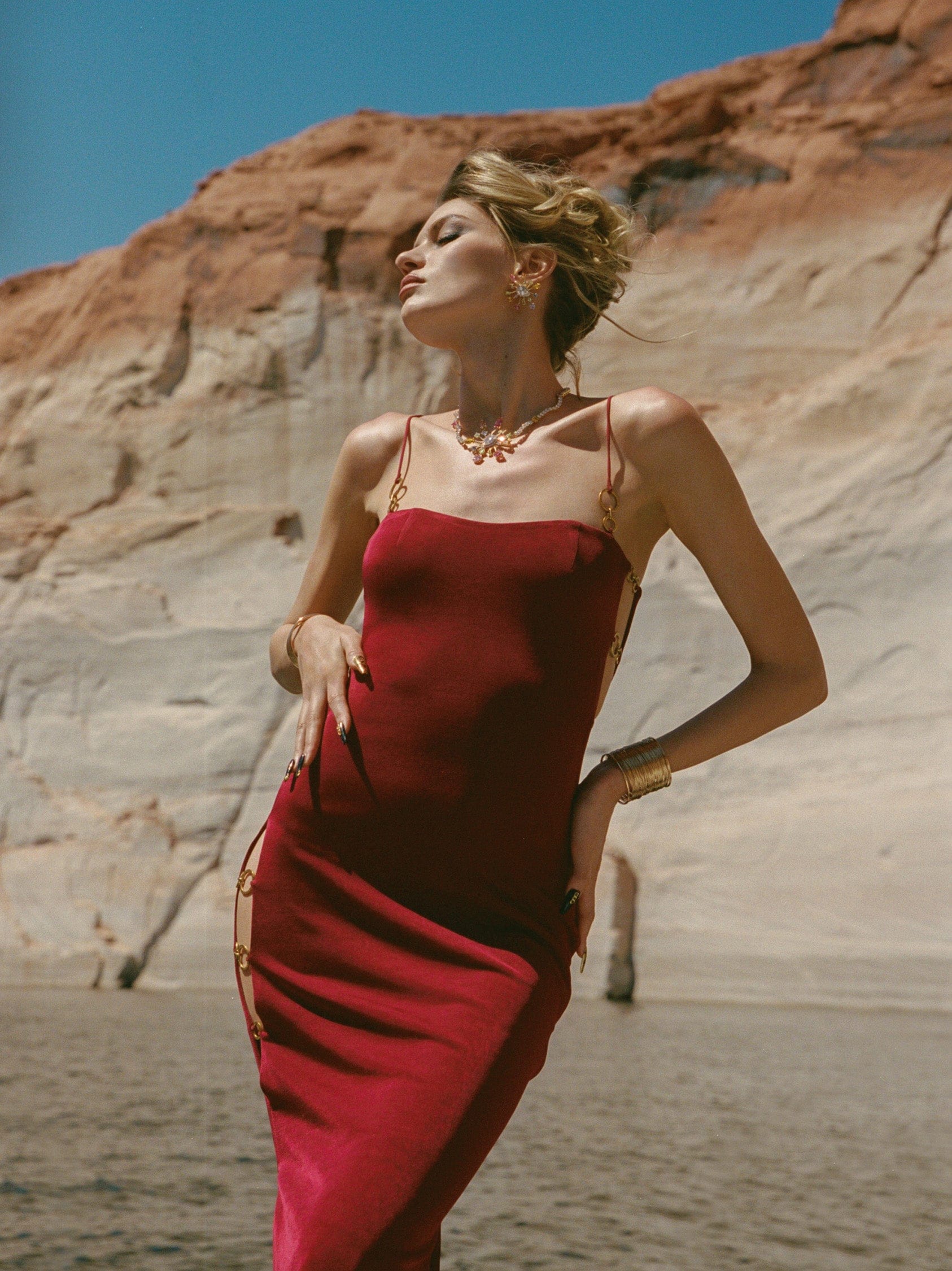 Adeline Dress (Red) in Red made by Nana Jacqueline