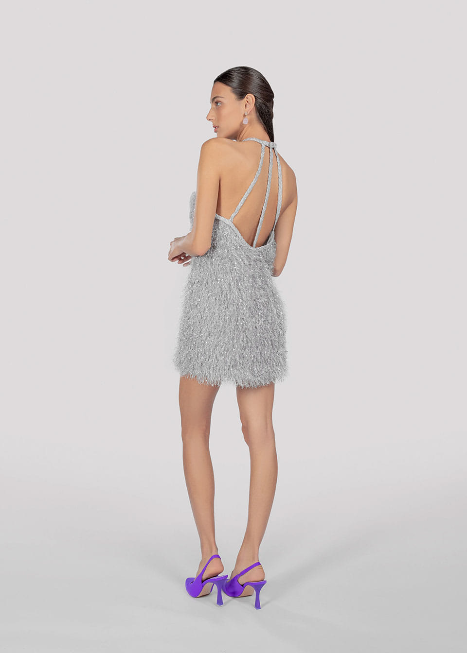 Nora feather dress made by Monika Dimova