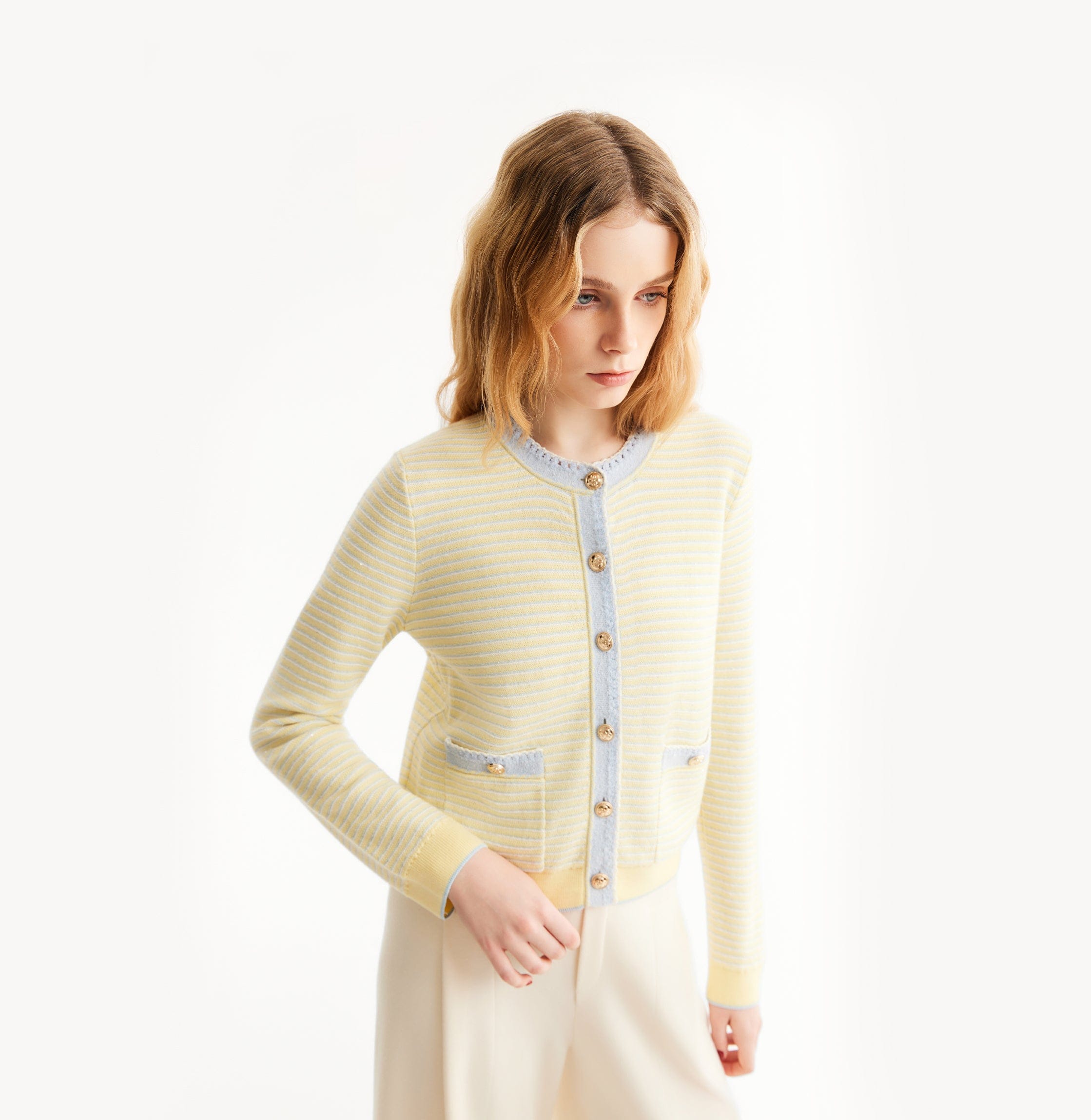 MULTICOLOR STRIPED CARDIGAN made by CRUSH Collection