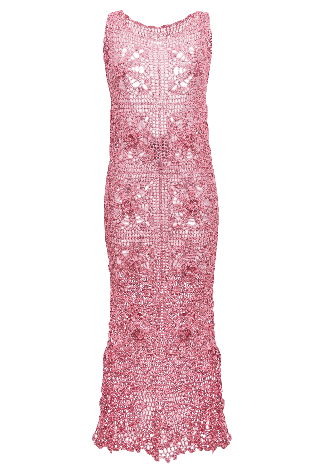 Dust Rose Handmade Crochet Dress made by ANDREEVA