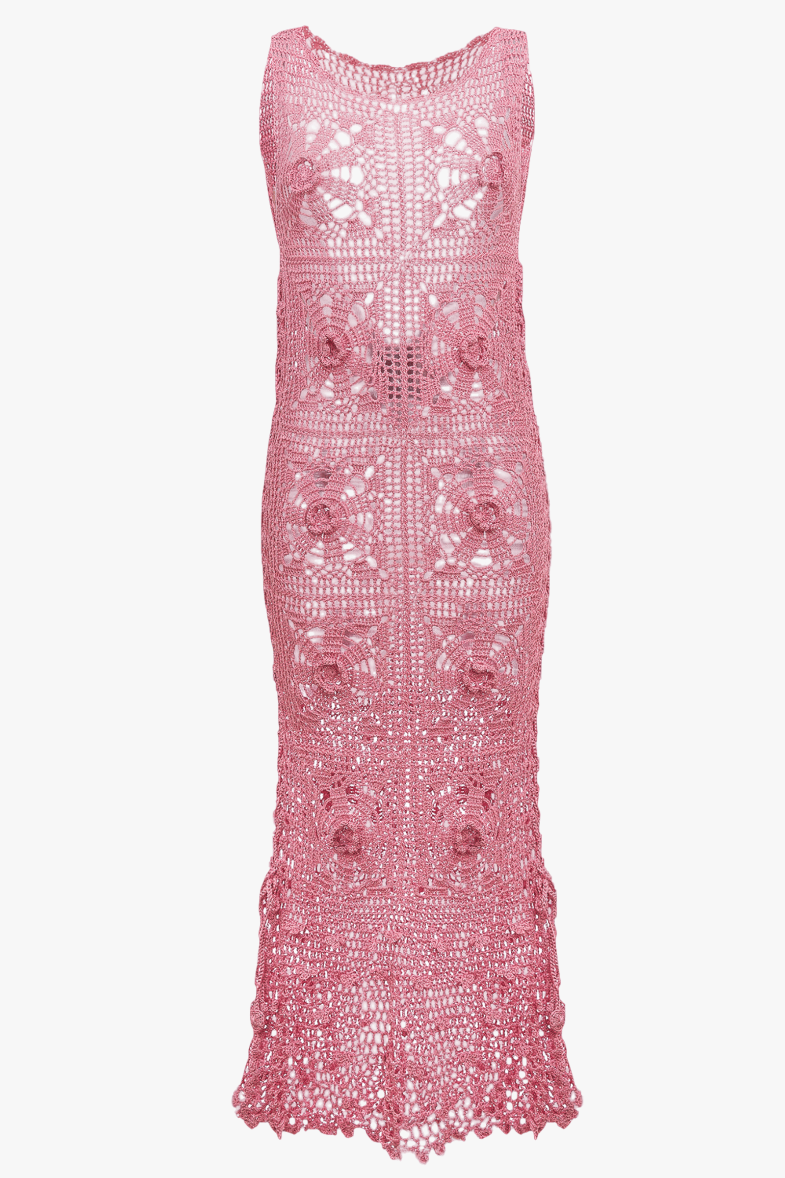 Dust Rose Handmade Crochet Dress made by ANDREEVA