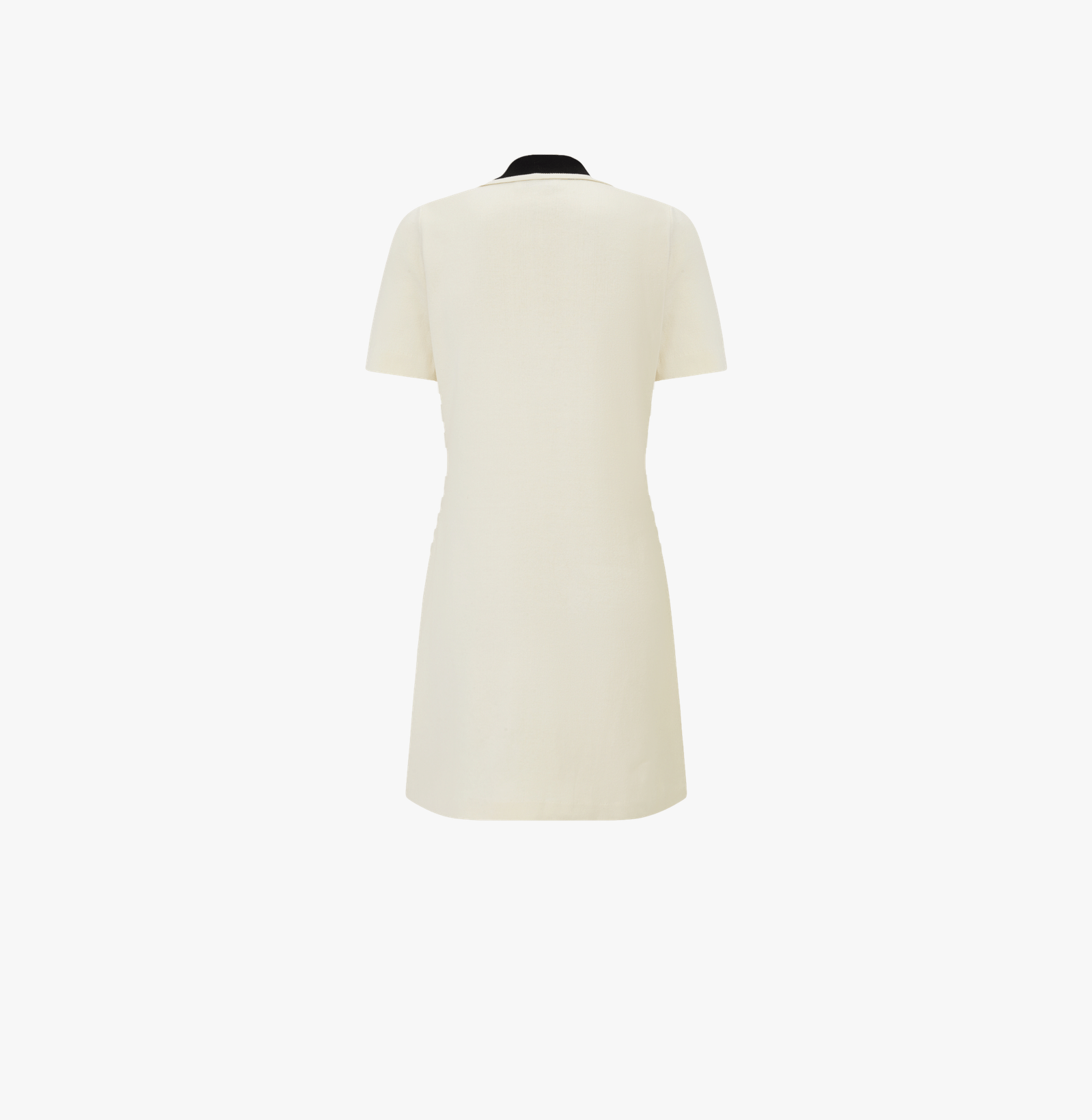 COLORBLOCKED LAPEL DRESS in White made by CRUSH Collection