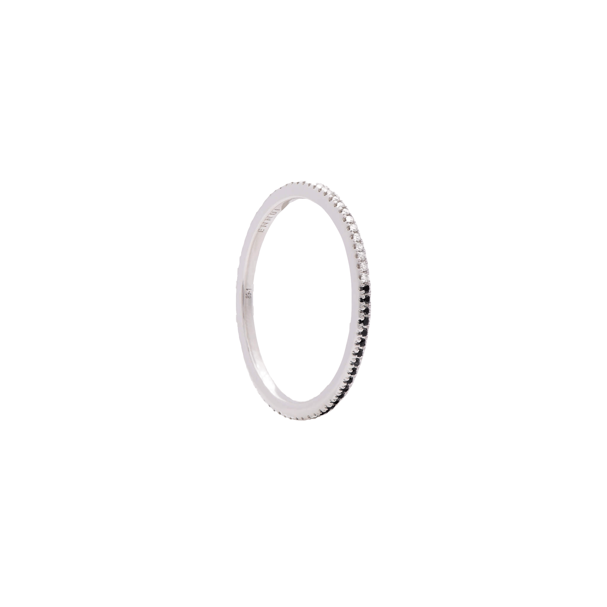 ARES RING - BLACK/WHITE DIAMONDS & WHITE GOLD made by ENNUI