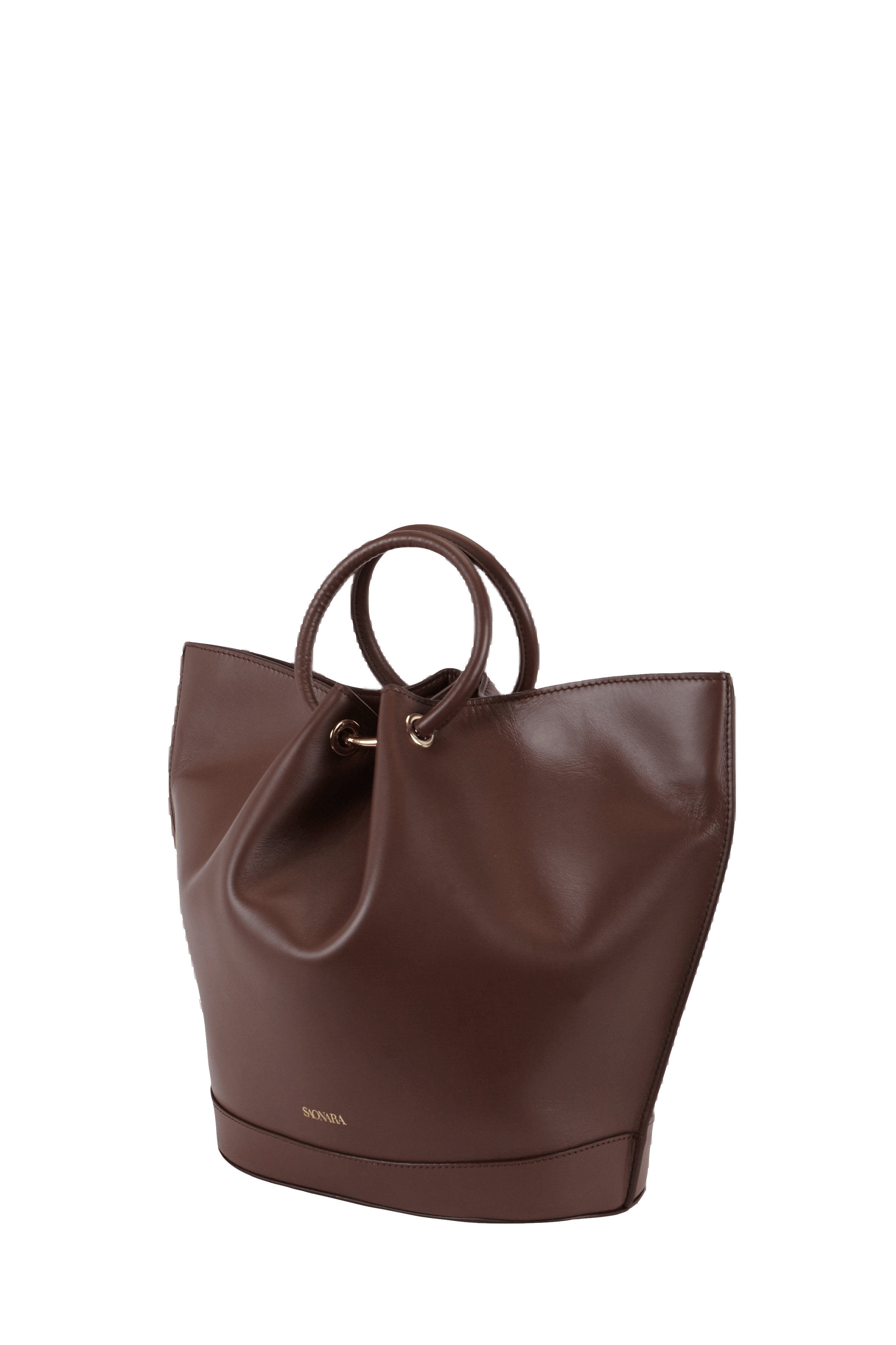 SAONARA CHOCOLATE LEATHER CARRY CASE made by Saonara