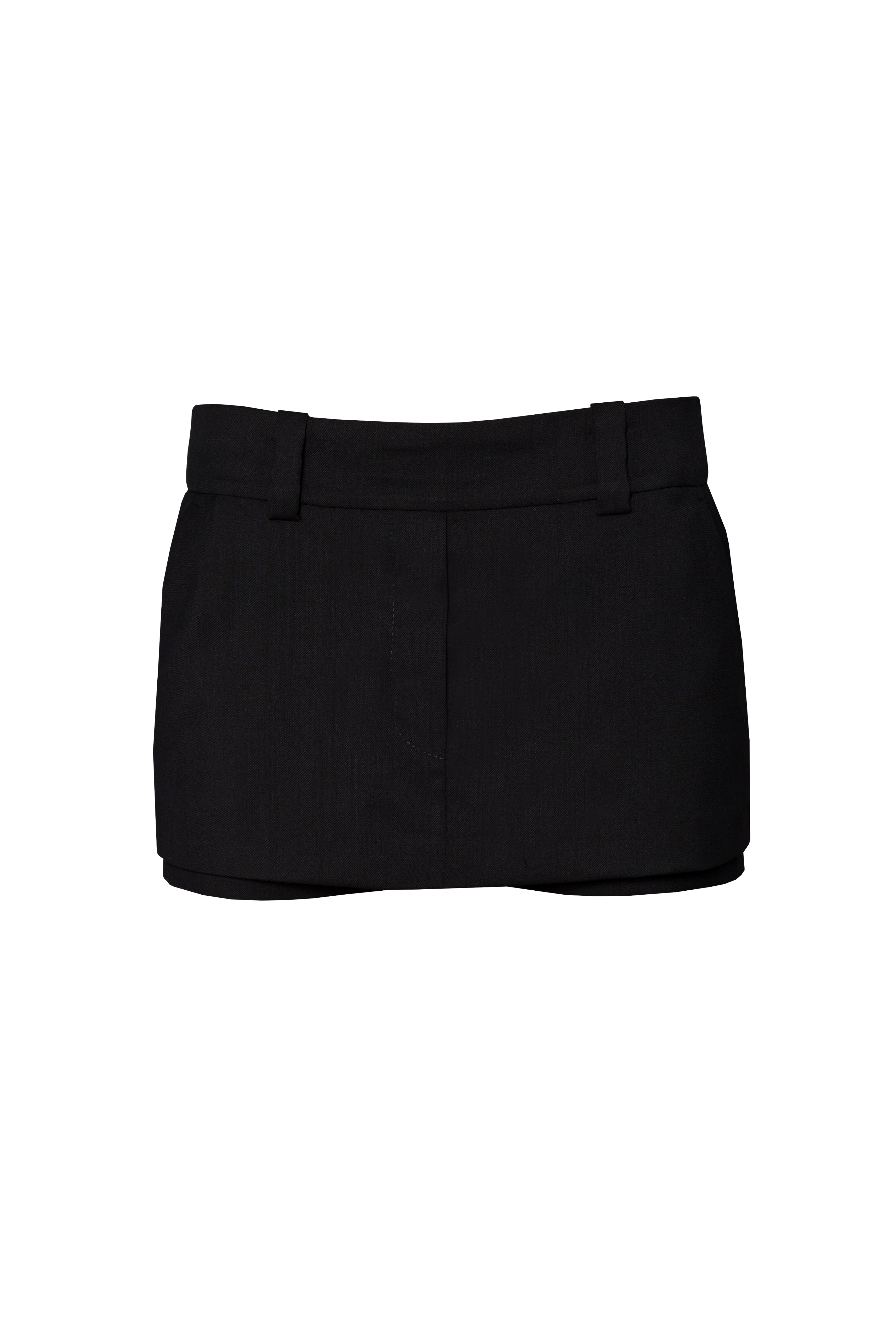Wool Skort in Black made by Vestiaire d'un Oiseau Libre