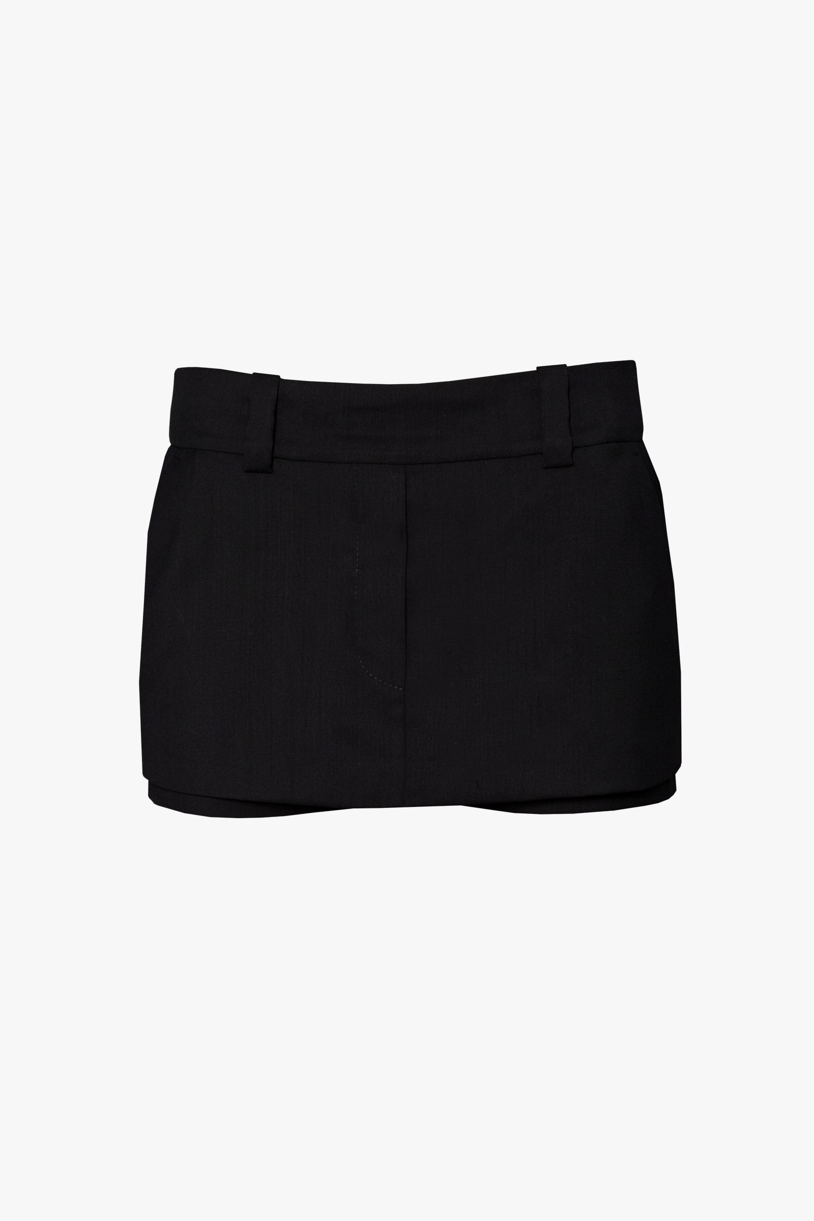 Wool Skort in Black made by Vestiaire d'un Oiseau Libre