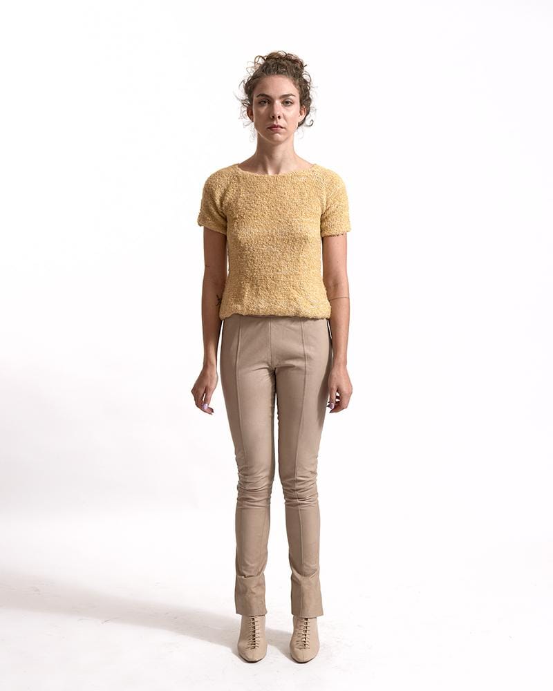 DOMBEYA top in Yellow made by AYNI