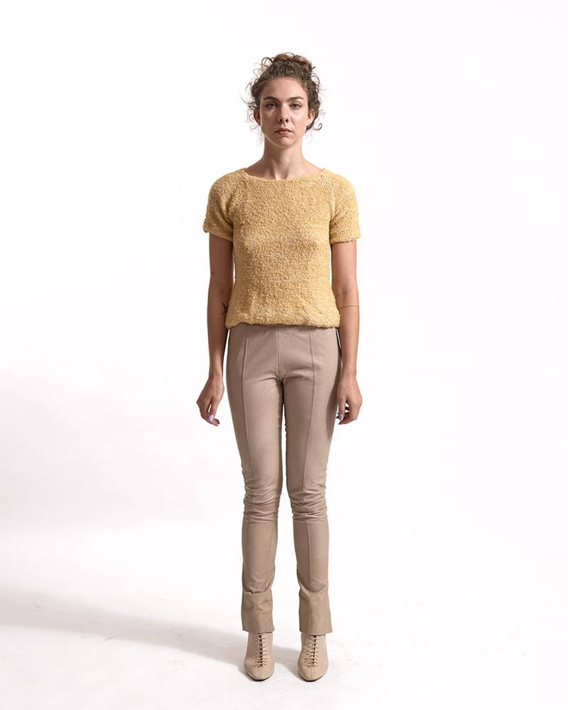 DOMBEYA top in Yellow made by AYNI
